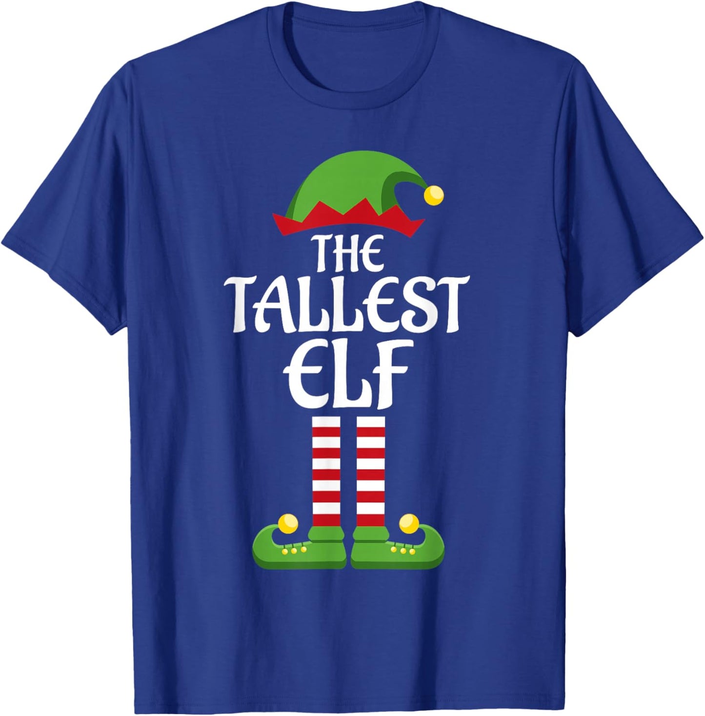 Tallest Elf Family Matching Group Christmas T-Shirt - T-Shirt | Royal