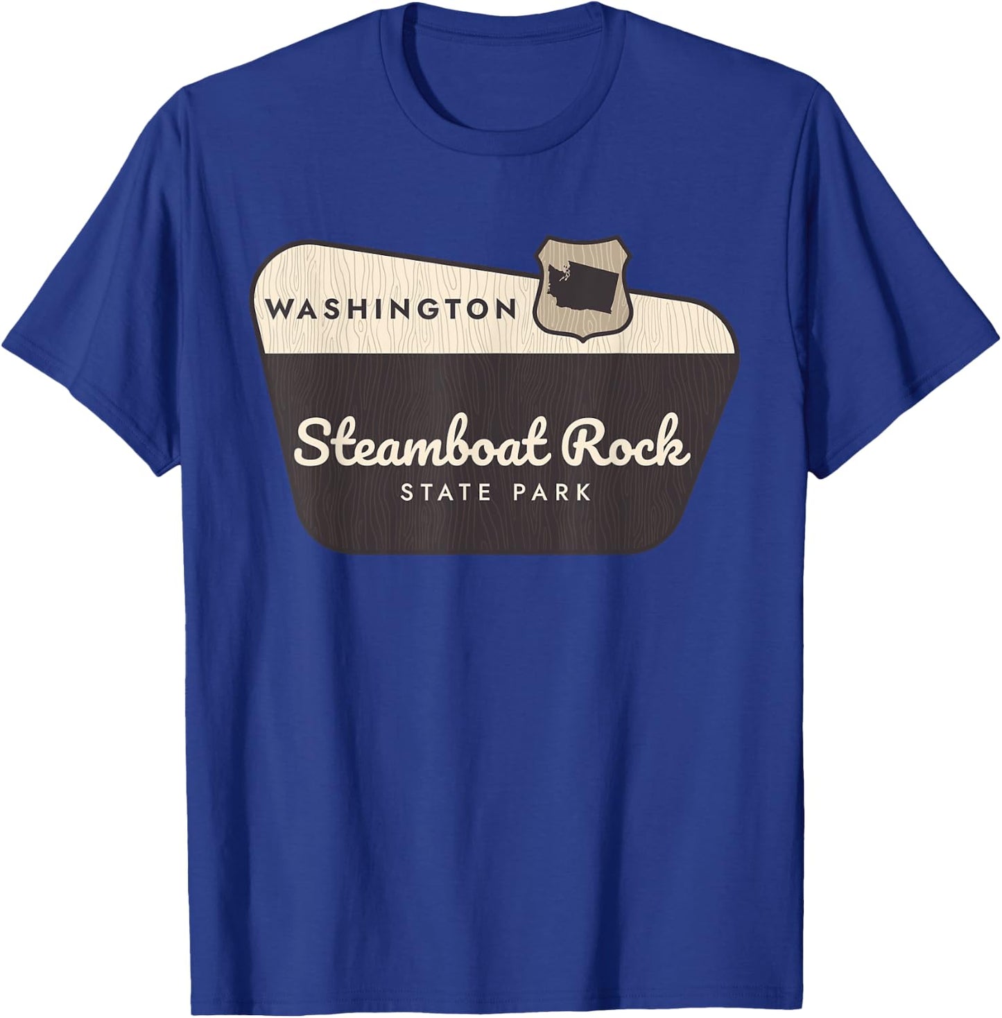 Steamboat Rock State Park Washington Welcome Sign Souvenir T-Shirt - T-Shirt | Royal
