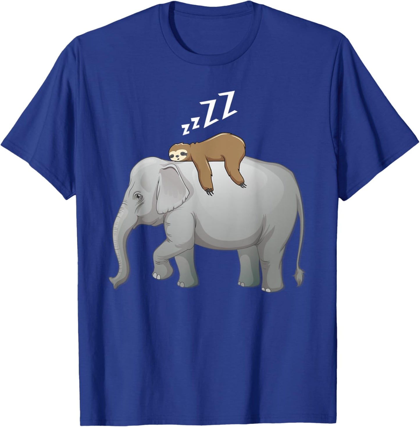 Elephant and sloth sleep lazy on the elephant wild animal T-Shirt - T-Shirt | Royal