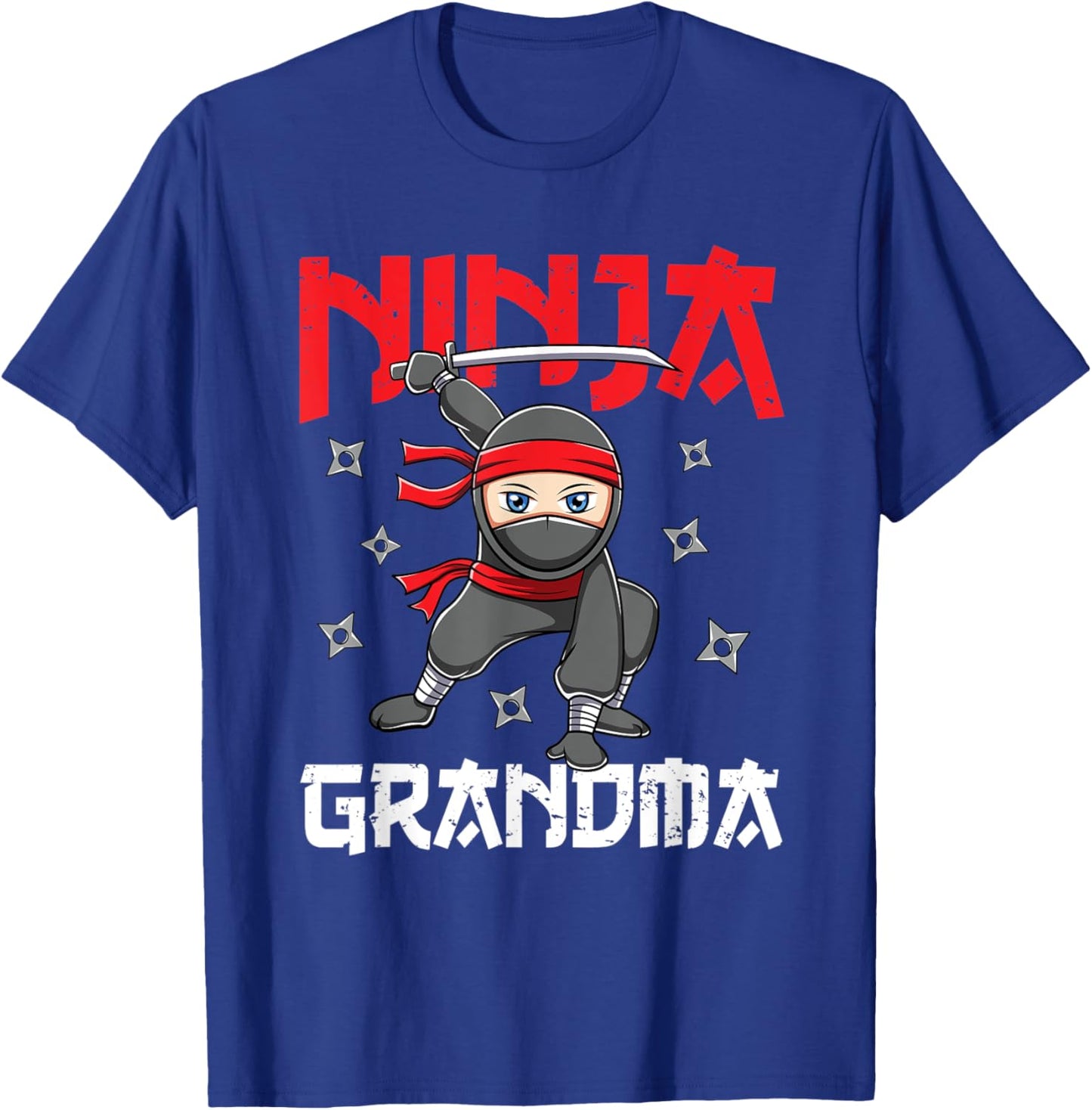 Ninja Grandma Family Matching Ninja Birthday Party T-Shirt - T-Shirt | Royal