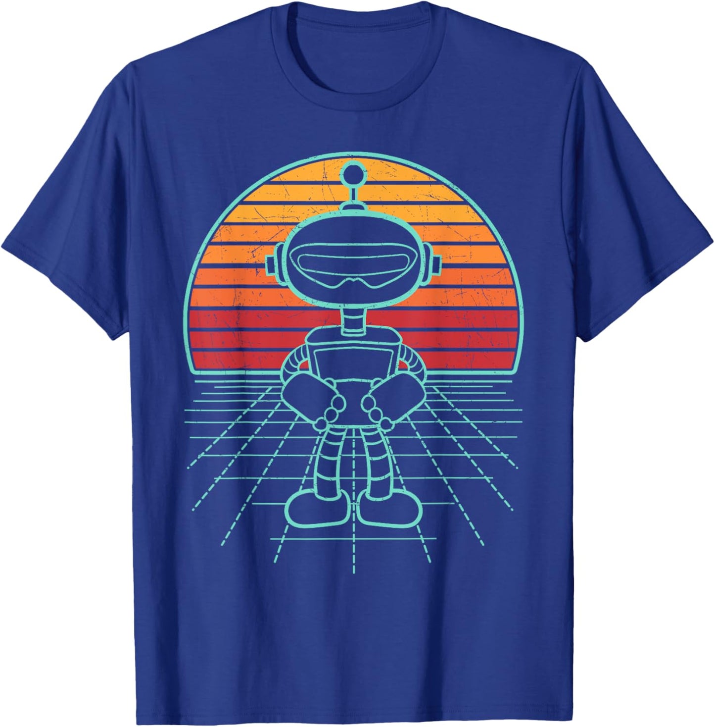 Robot Retro Robotics Lover Roboticist Engineering Science T-Shirt - T-Shirt | Royal
