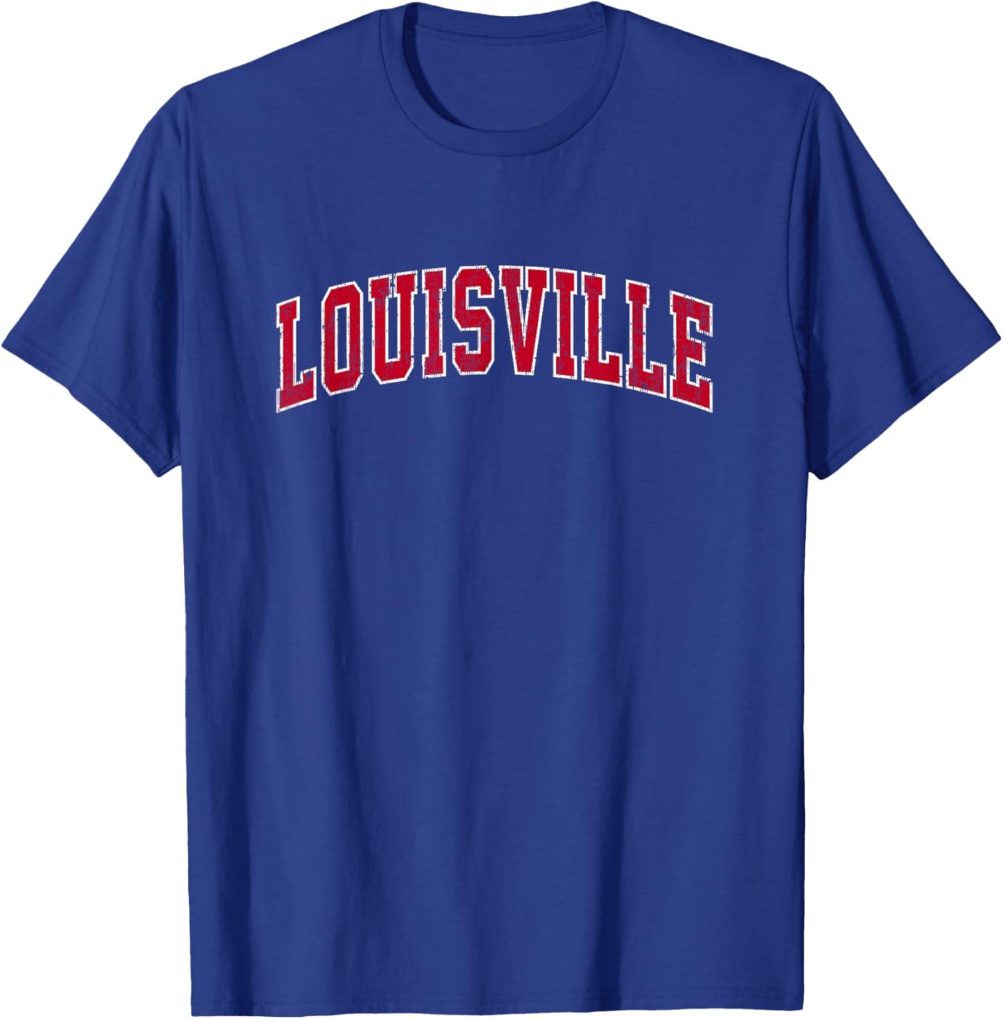 Louisville Kentucky KY Vintage Sports Design Red Design T-Shirt - T-Shirt | Royal