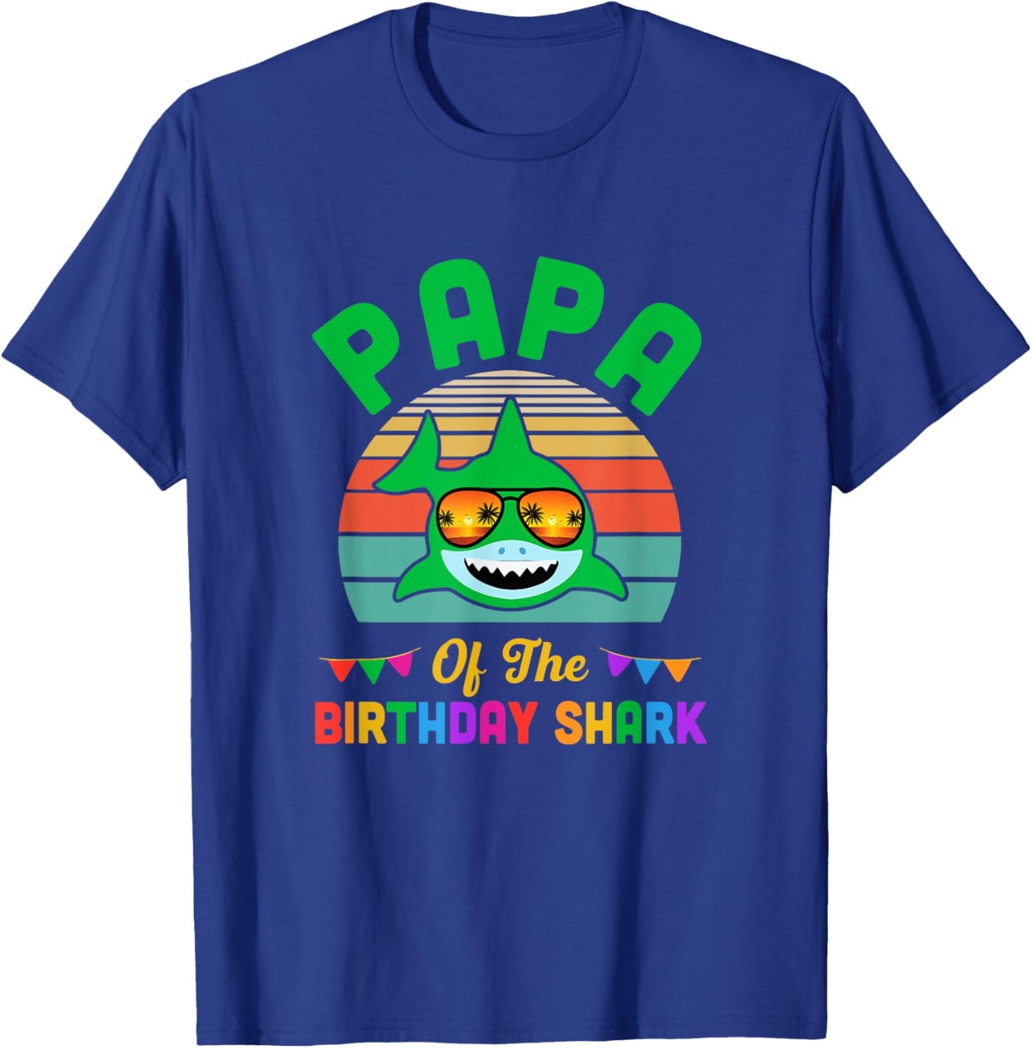 Papa Of The Shark Birthday Papa Matching Family T-Shirt - T-Shirt | Royal