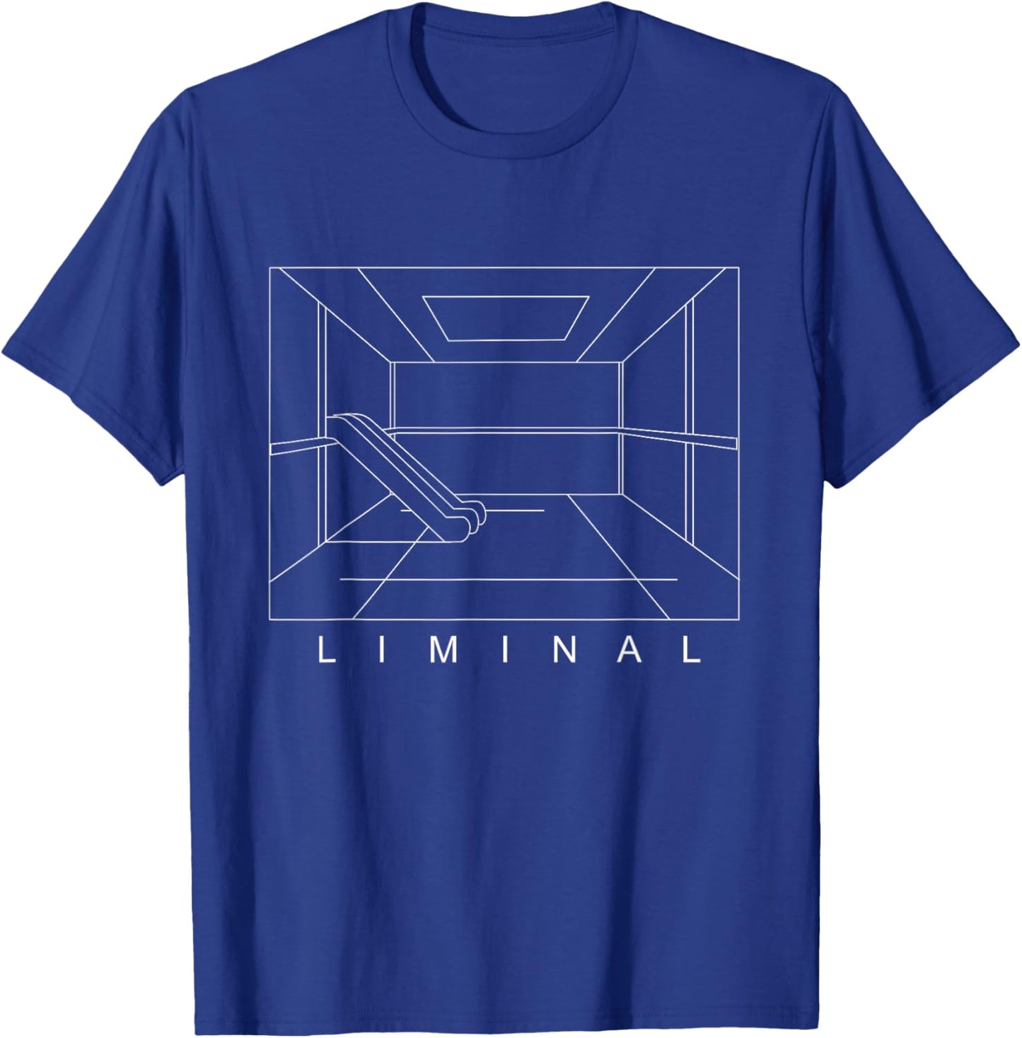 Liminal Space Empty Dead Ghost Mall Creepy Spooky Aesthetic T-Shirt - T-Shirt | Royal