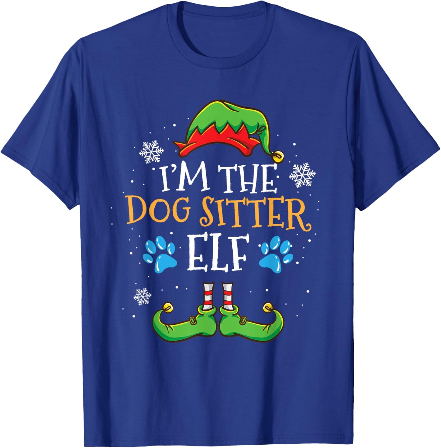 Im The Dog Sitter Elf Christmas T-Shirt - T-Shirt | Royal