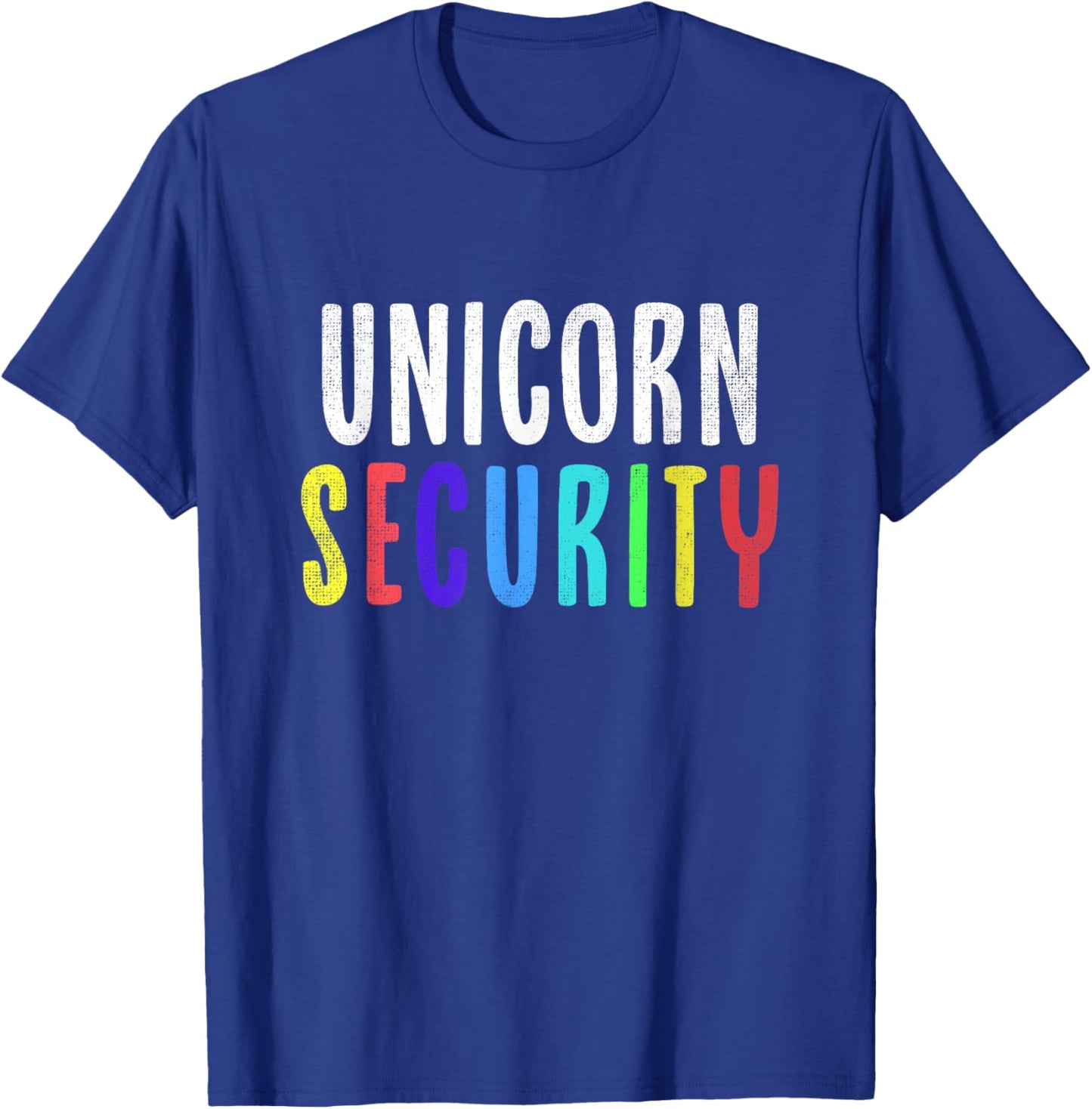 Halloween Dad Mom Daughter Adult Costume Unicorn Security T-Shirt - T-Shirt | Royal