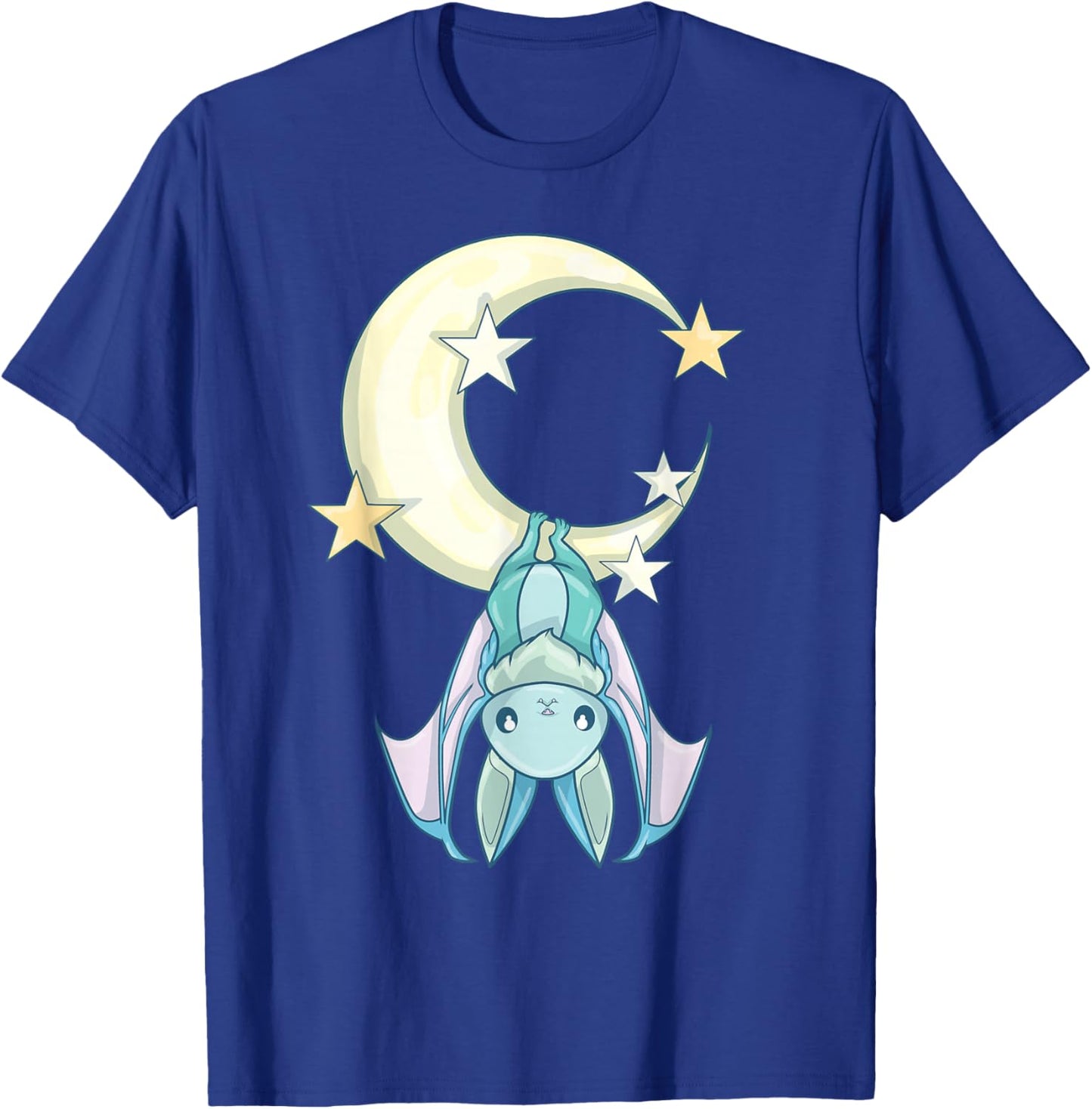 Nu Goth Aesthetic, Pastel Goth Bat Moon, Witchy Bat T-Shirt - T-Shirt | Royal