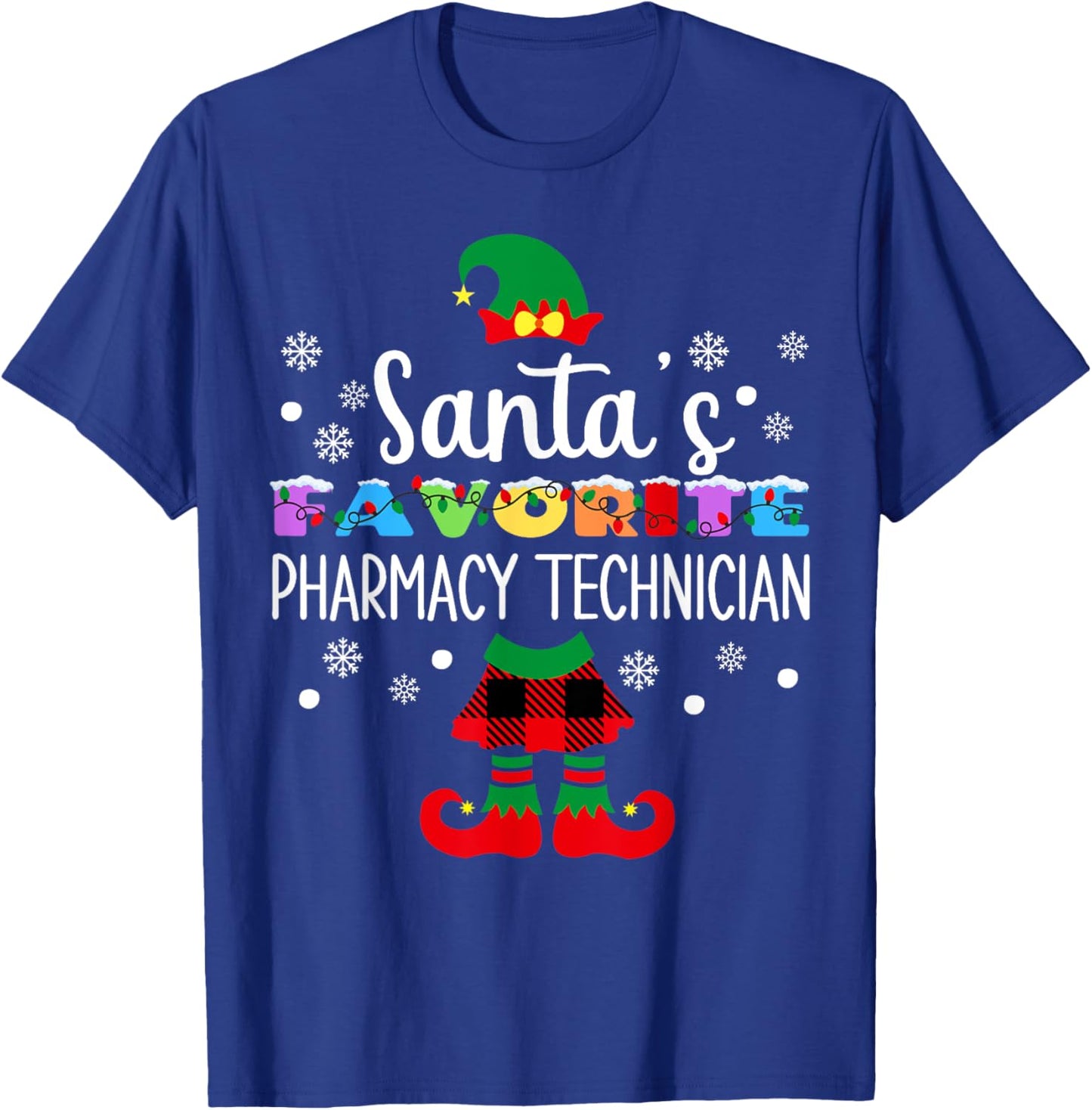 Santa's Fav Pharmacy Technician Christmas Elf Women T-Shirt - T-Shirt | Royal