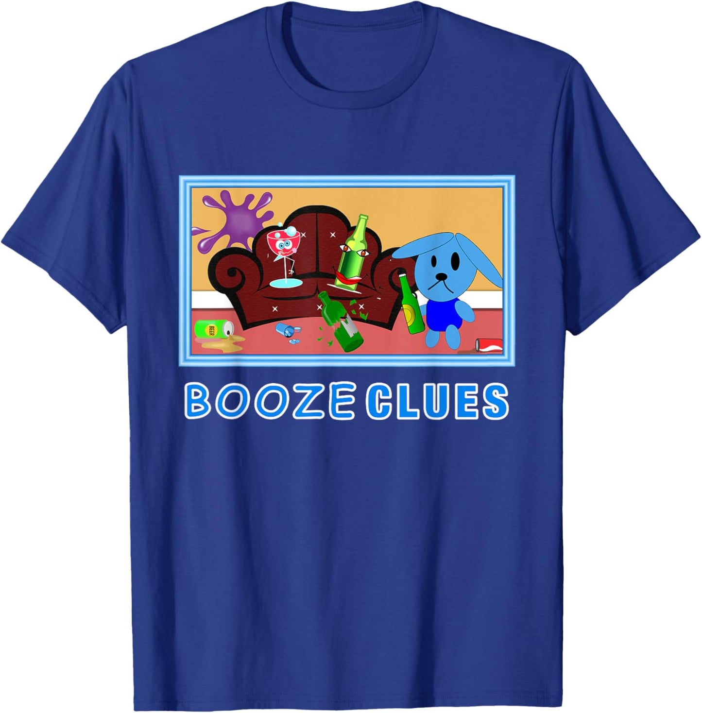 Booze Clues Shirt Funny Booze Drinking Partying Bachelor T-Shirt - T-Shirt | Royal