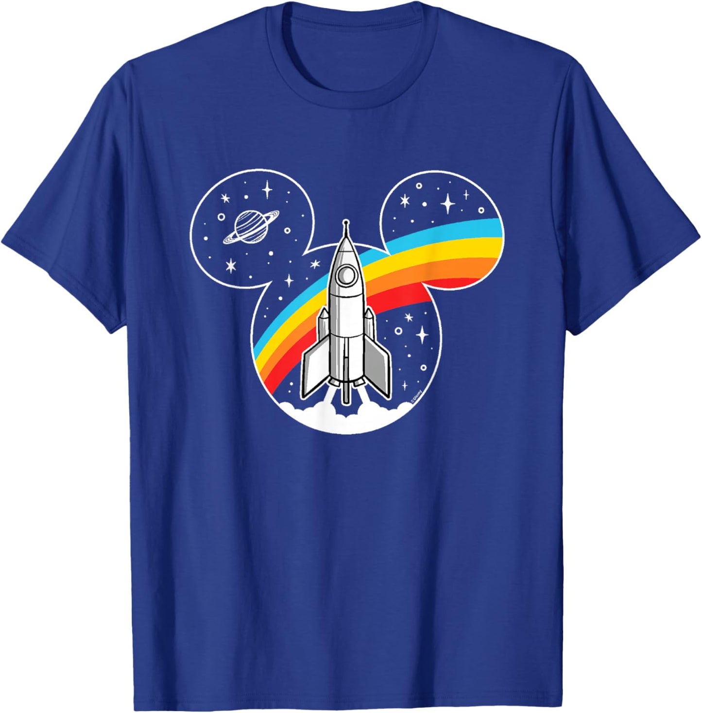 Mickey Mouse - Retro Space T-Shirt - T-Shirt | Royal