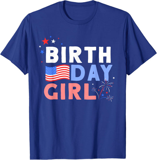 Cute It's My Birthday 4th of July Design T-Shirt - T-Shirt | Royal
