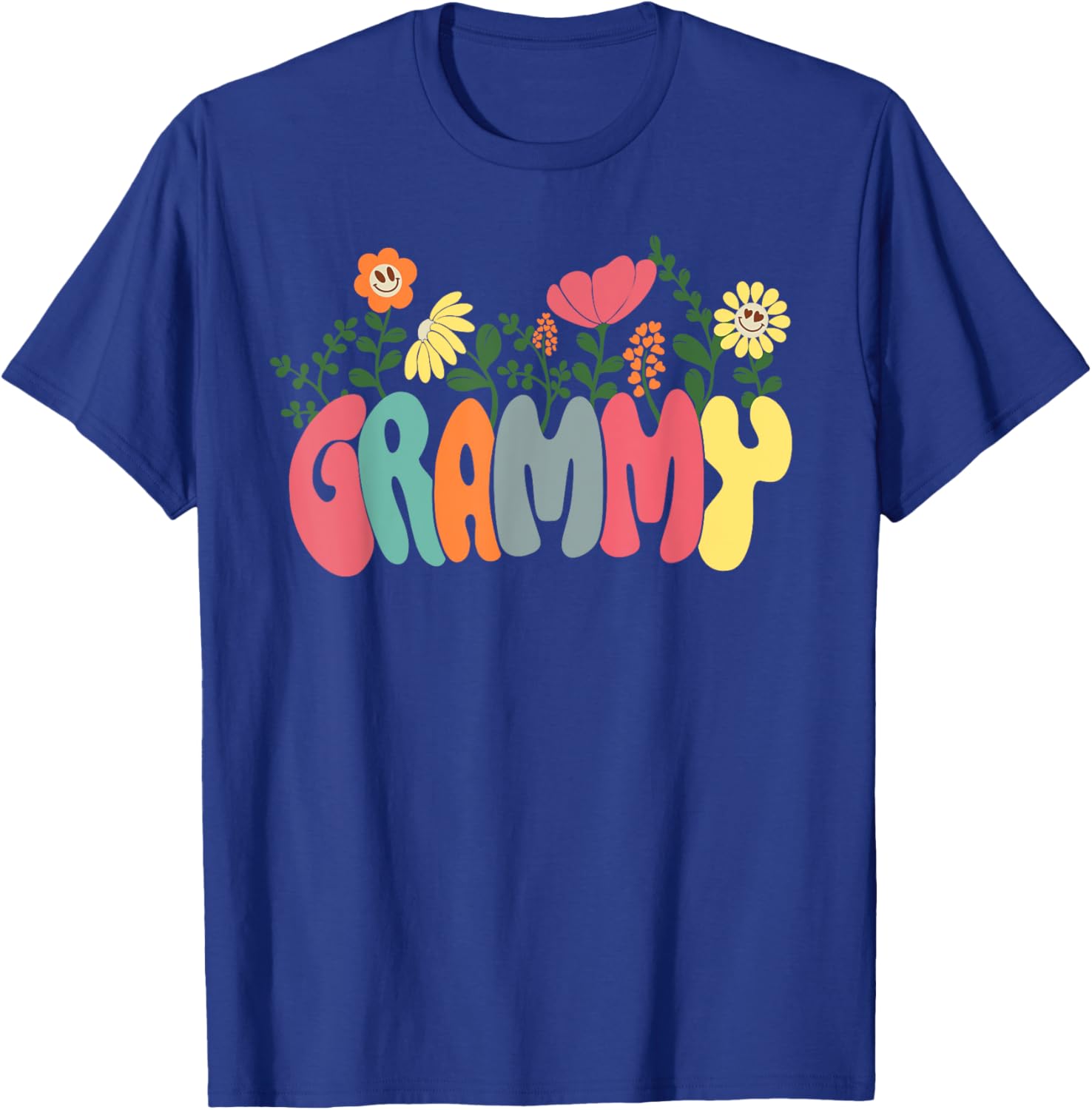 Floral Grammy Cute Grammy Mothers Day T-Shirt - T-Shirt | Royal