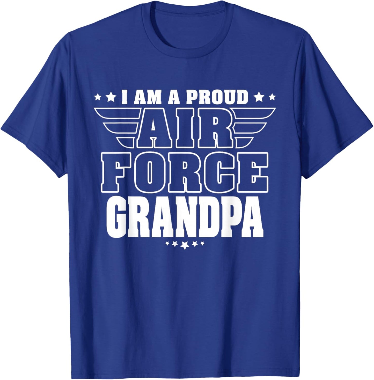 Proud Air Force Grandpa Patriotic Pride Military Grandfather T-Shirt - T-Shirt | Royal