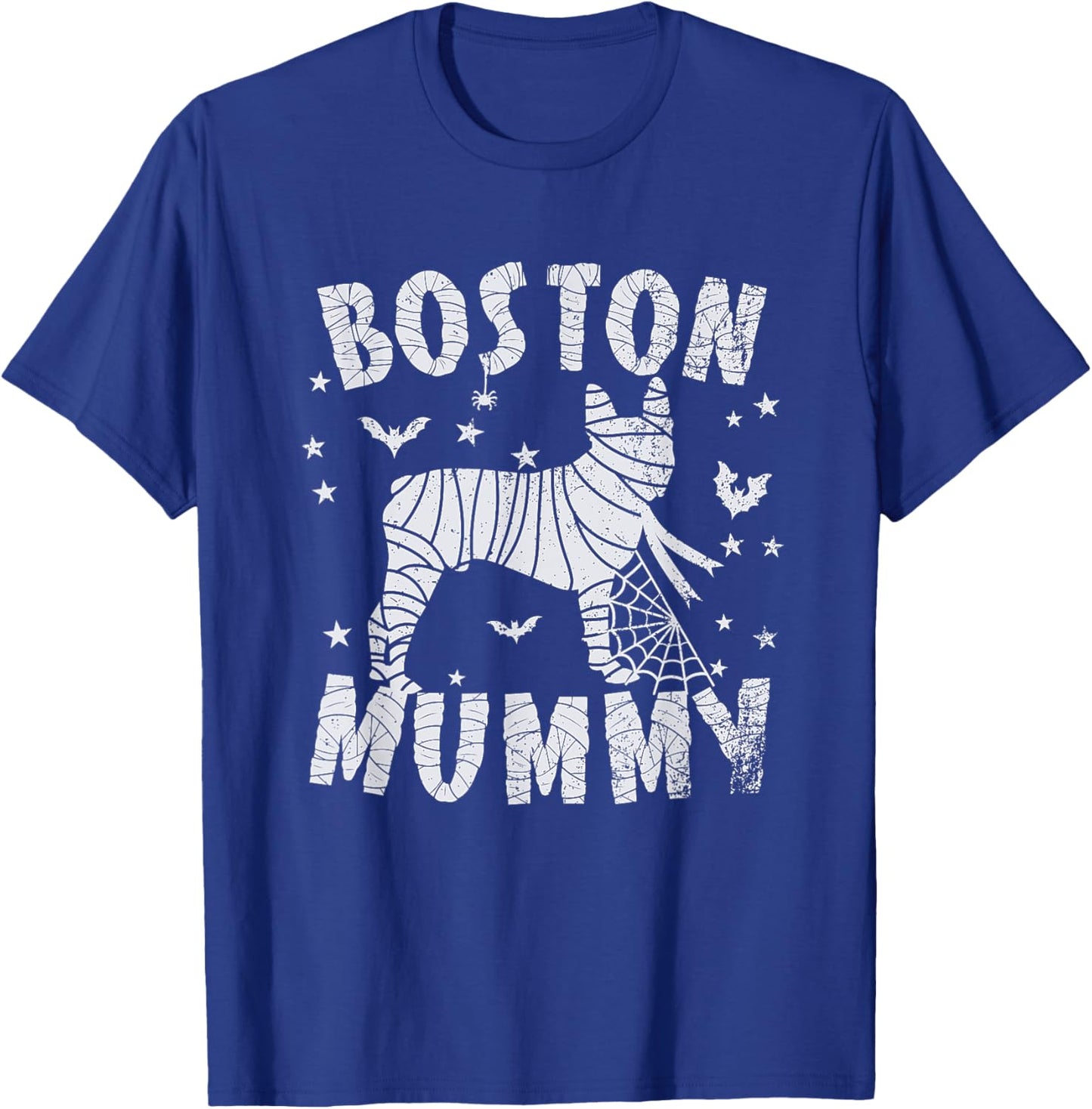 Boston Terrier Mummy - Halloween T-Shirt - T-Shirt | Royal