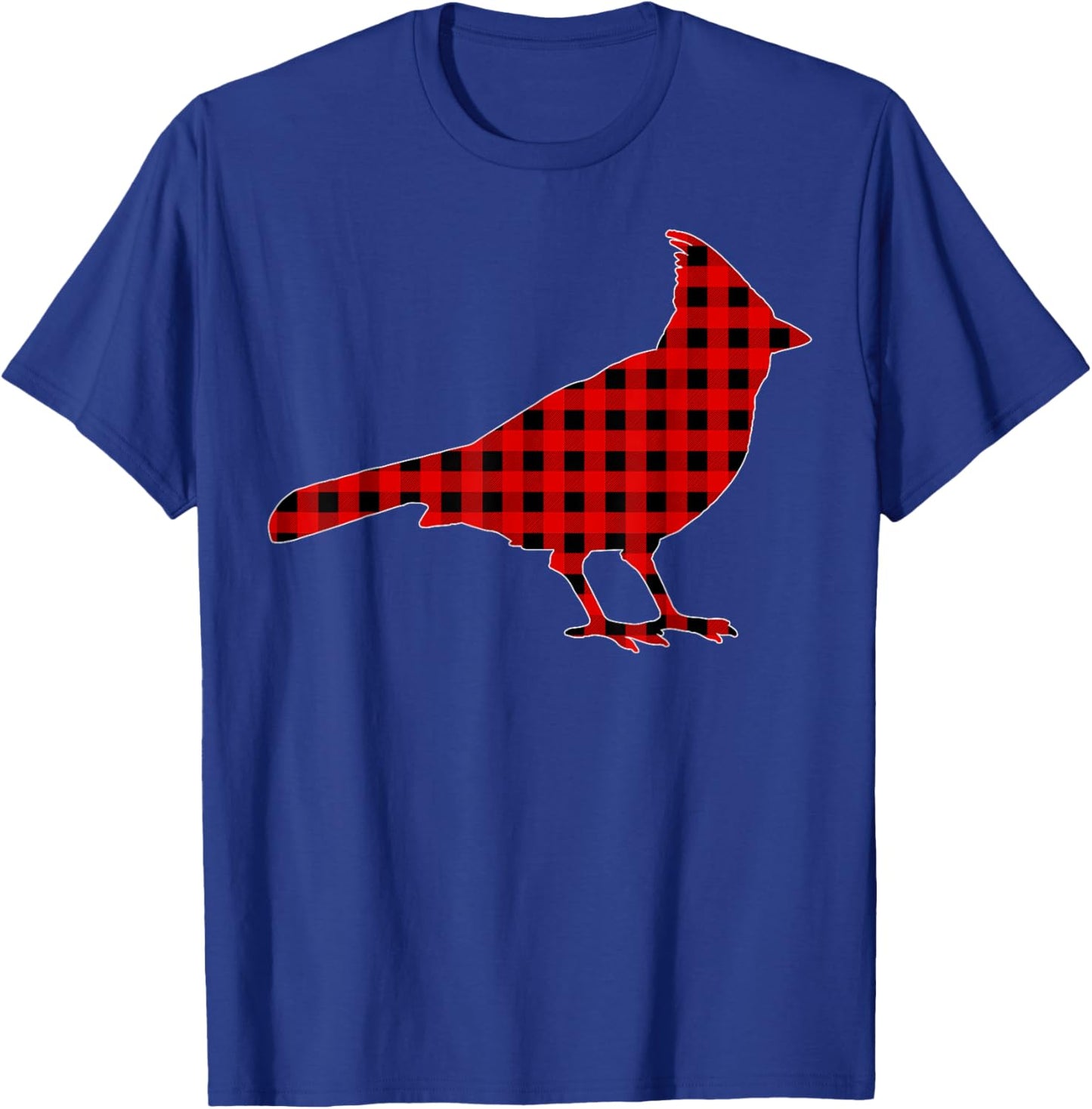 Matching Funny Buffalo Plaid Cardinal Bird Christmas Pajama T-Shirt - T-Shirt | Royal