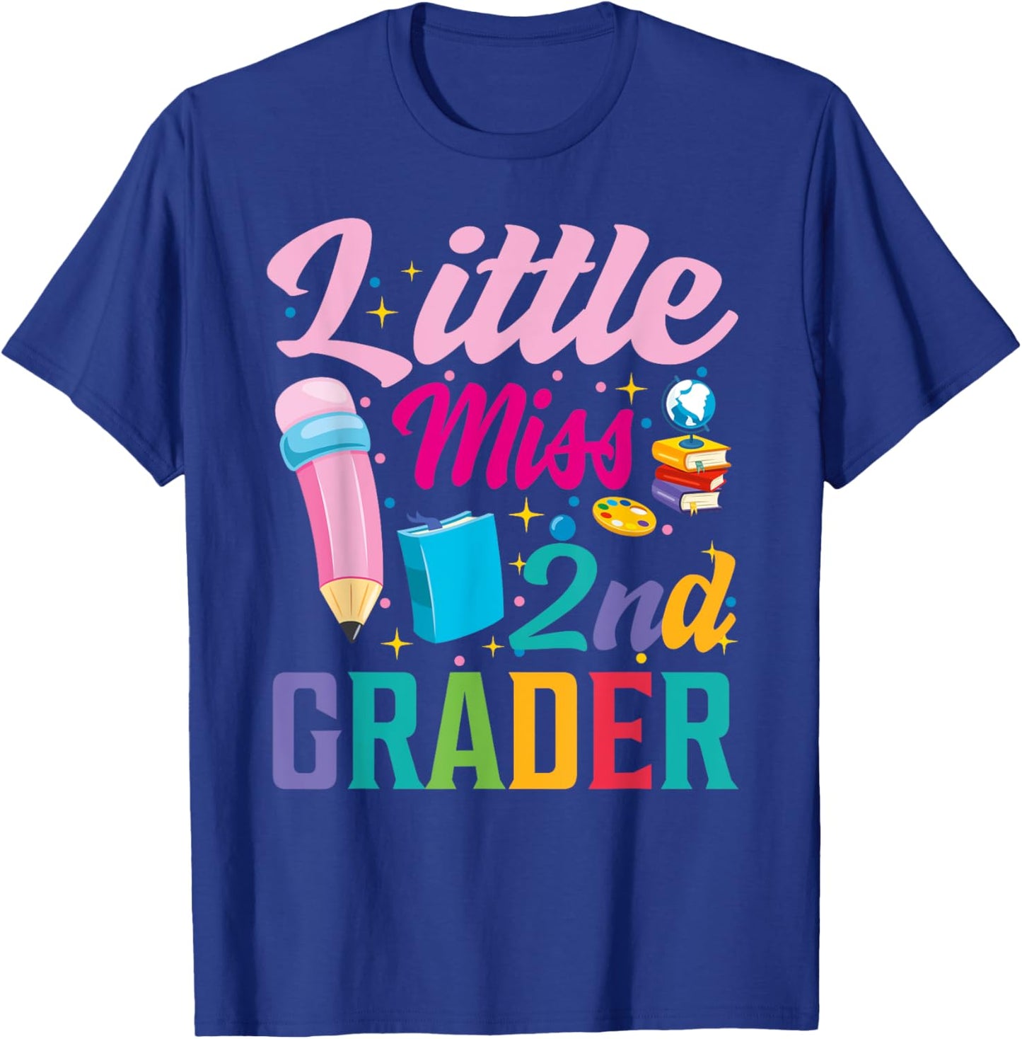 little miss 2nd Grade Grader girls 1st day back to school T-Shirt - T-Shirt | Royal