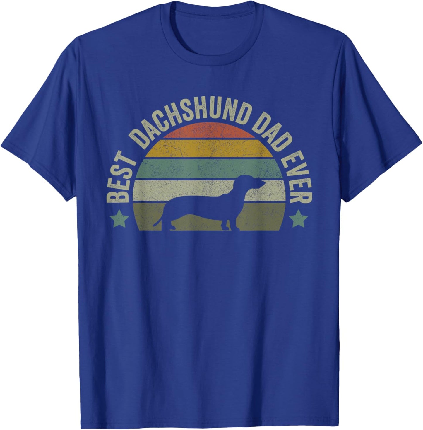 Best Dachshund Dad Dog Shirt, Fathers Day Funny Doggy T-Shirt - T-Shirt | Royal