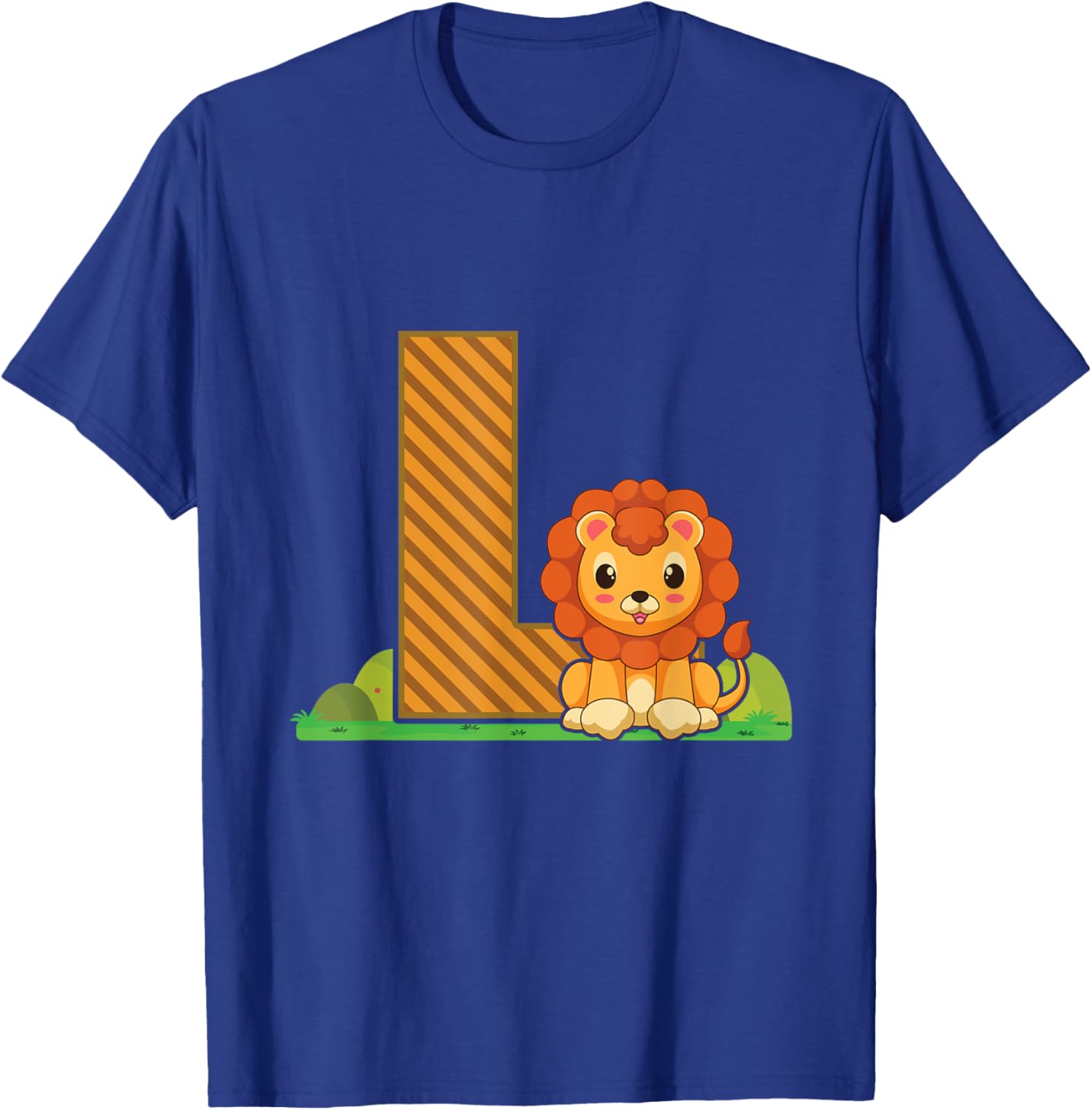 Letter L Lion Alphabet Last Name Consonant Initials Animal T-Shirt - T-Shirt | Royal