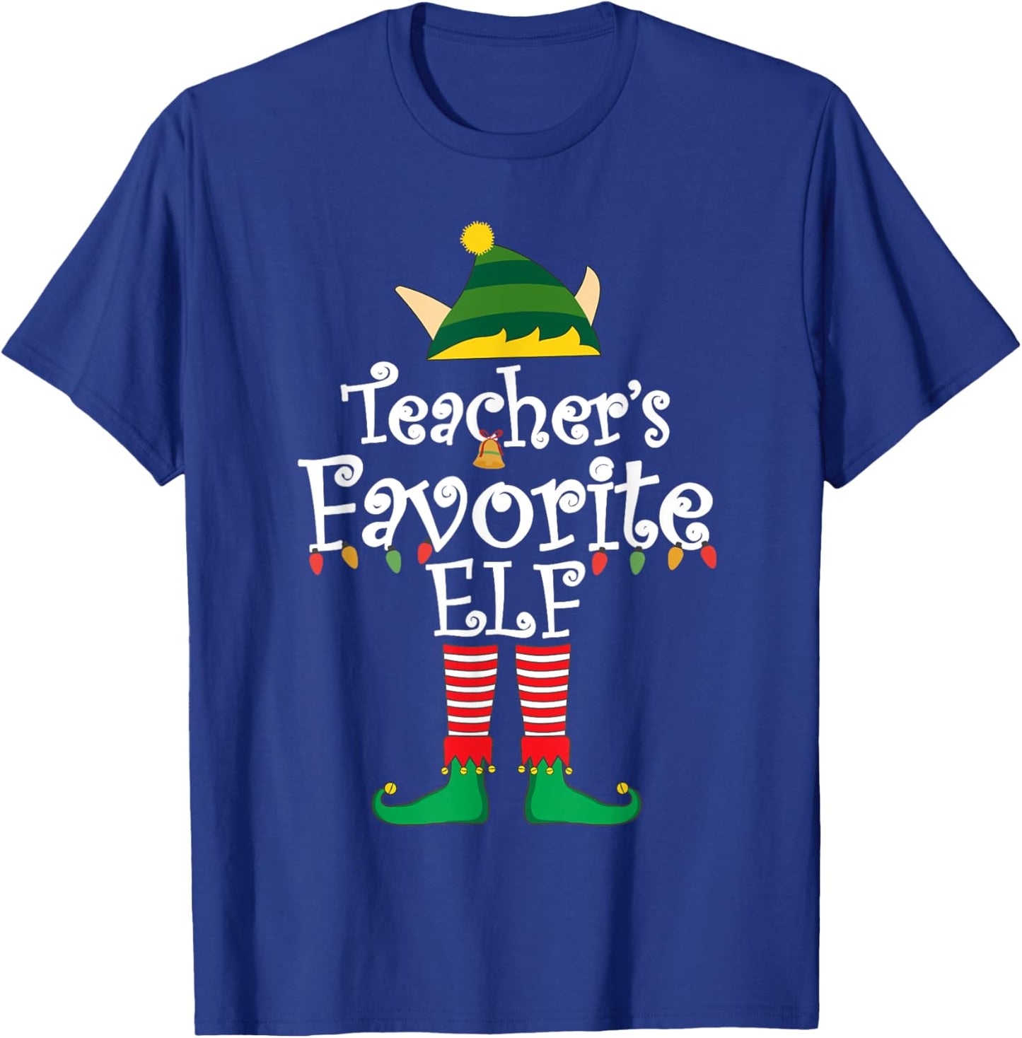 Teacher's Favorite Elf Funny Christmas Gifts For Kids Elf T-Shirt - T-Shirt | Royal