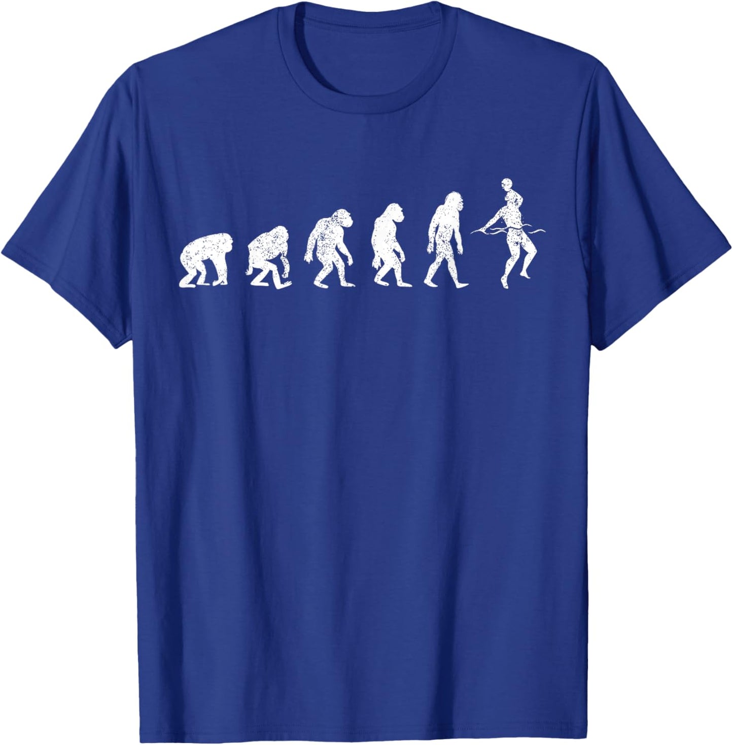 History of Water Polo Lover Print Funny Water Polo Evolution T-Shirt - T-Shirt | Royal