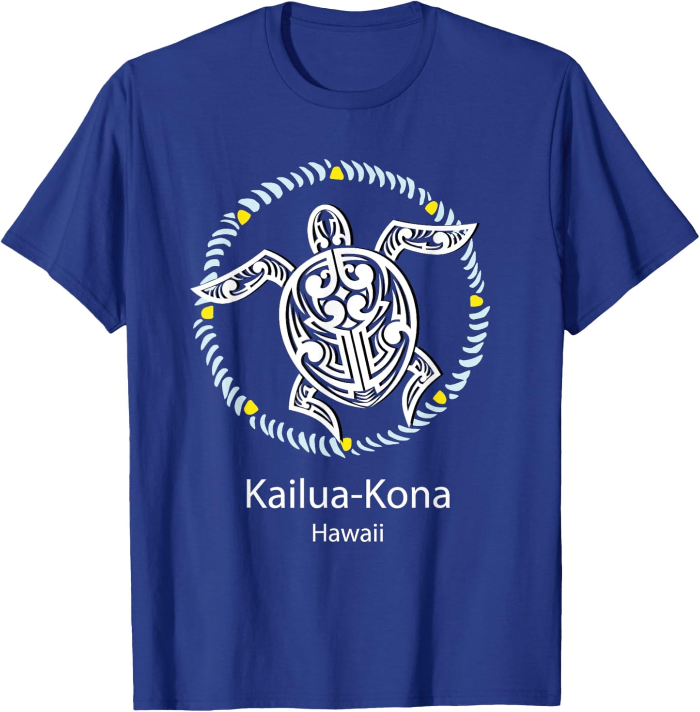 Kailua-Kona Hawaii - Tribal Turtle T-Shirt - T-Shirt | Royal