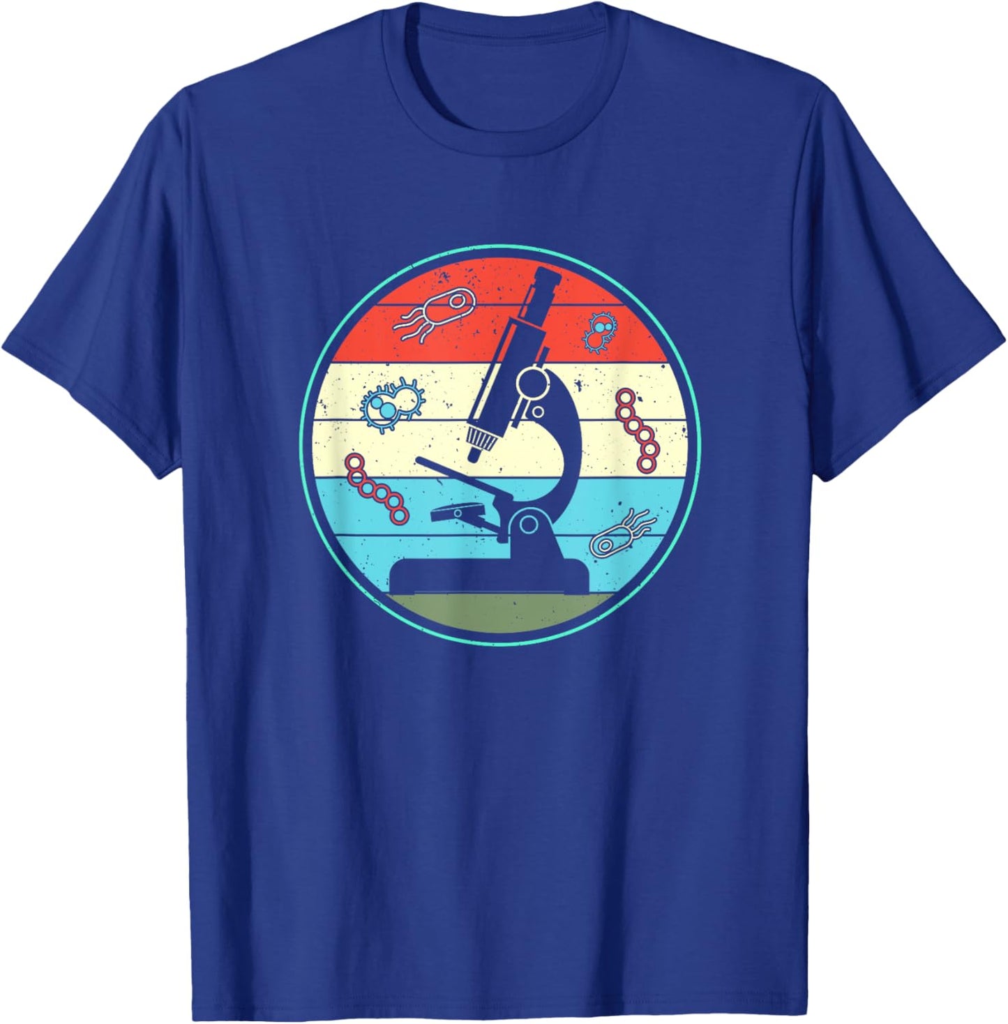 Retro Microbiologist Laboratory Microbiology Technicians T-Shirt - T-Shirt | Royal