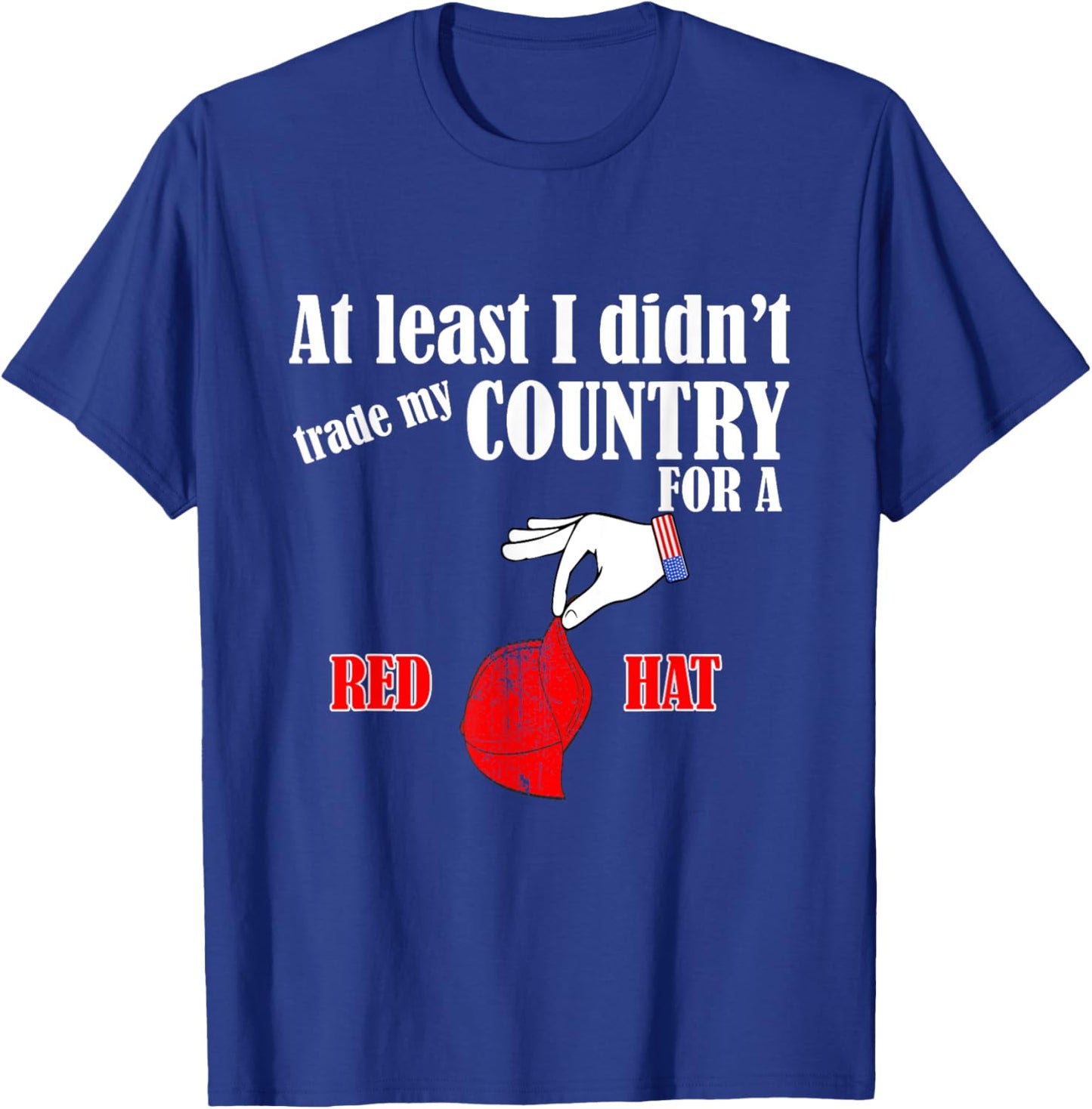 Funny Pro-America Anti-Trump American USA Flag Democracy Men T-Shirt - T-Shirt | Royal