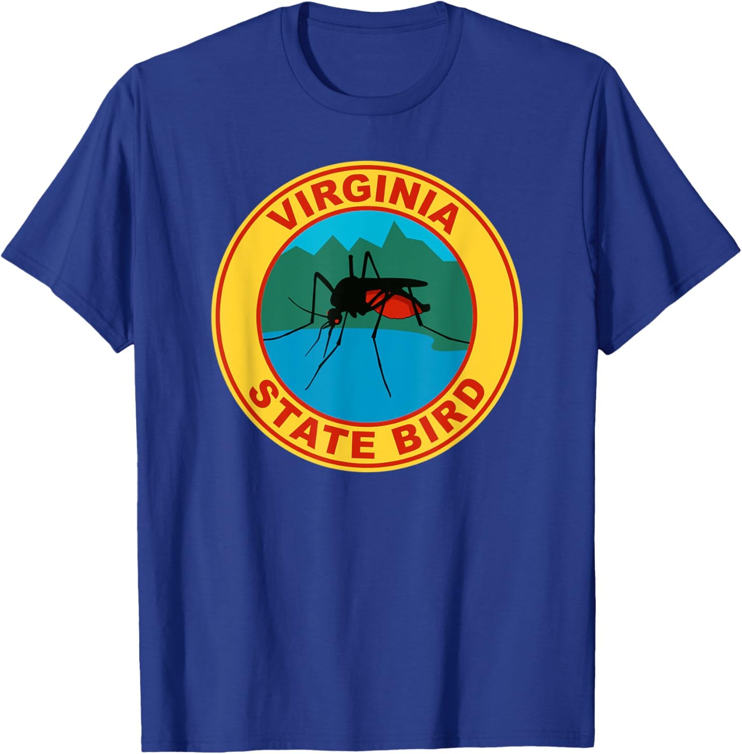 Funny Virginia Mosquito State Bird T-Shirt - T-Shirt | Royal