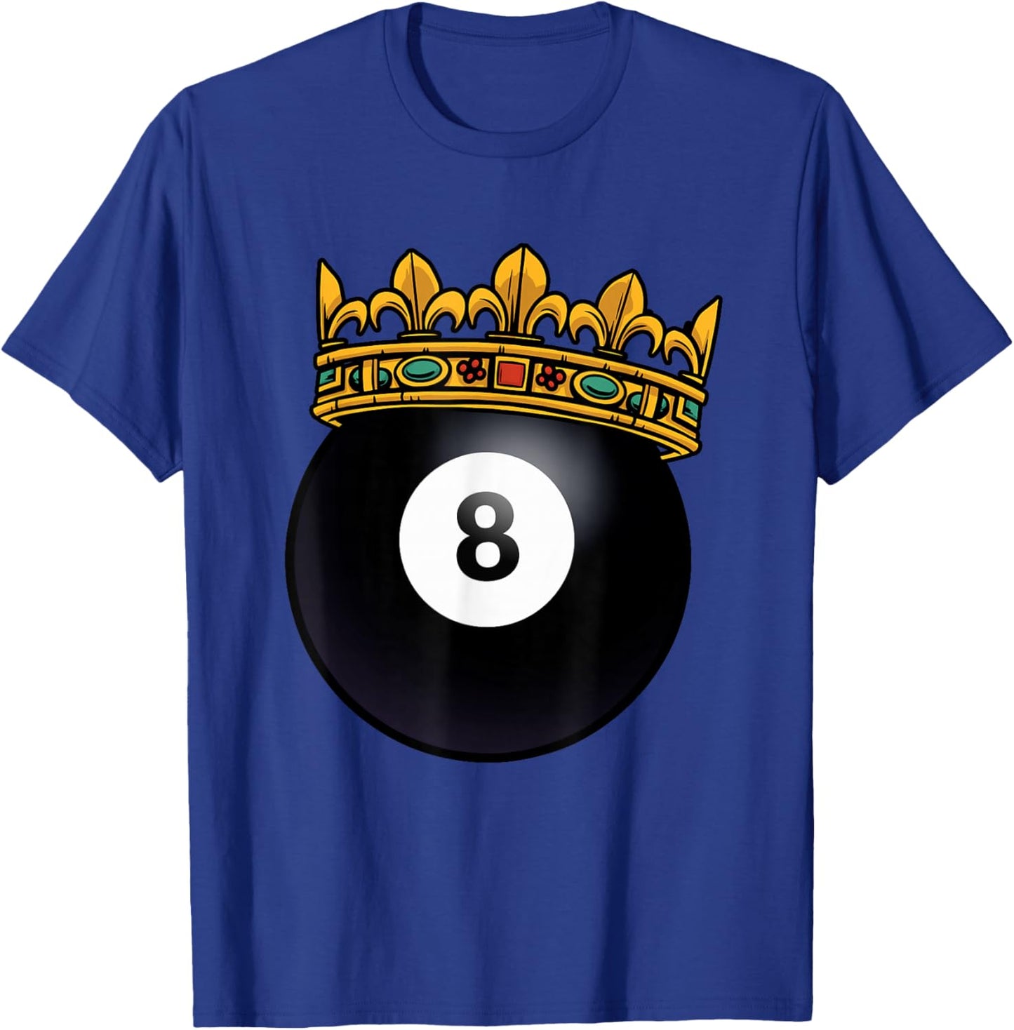 Billiards Player King Crown Pool Table Snooker Pyramid T-Shirt - T-Shirt | Royal