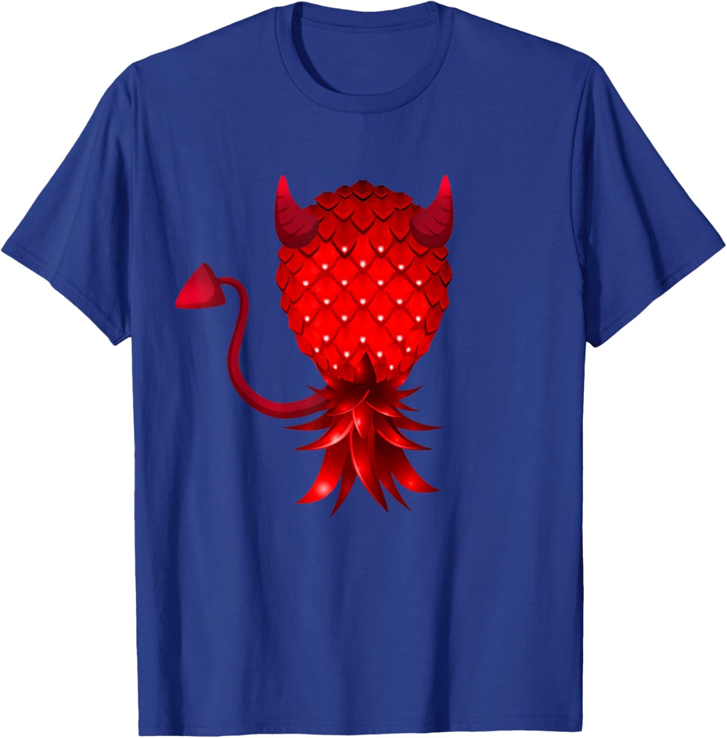 Swinger Upside Down Bad Pineapple Devil Horn T-Shirt - T-Shirt | Royal