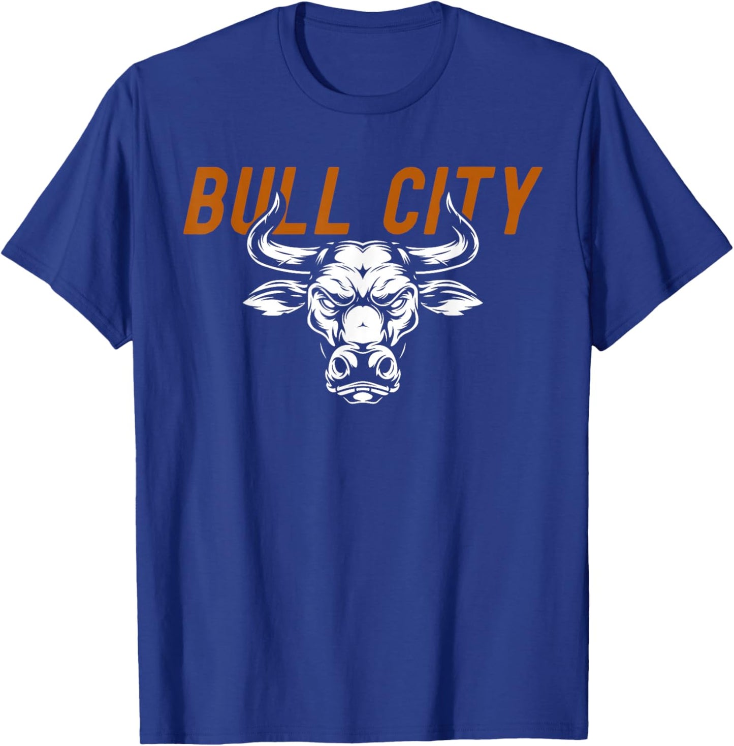 Bull City Durham NC 919 North Carolina Bull Head T-Shirt - T-Shirt | Royal