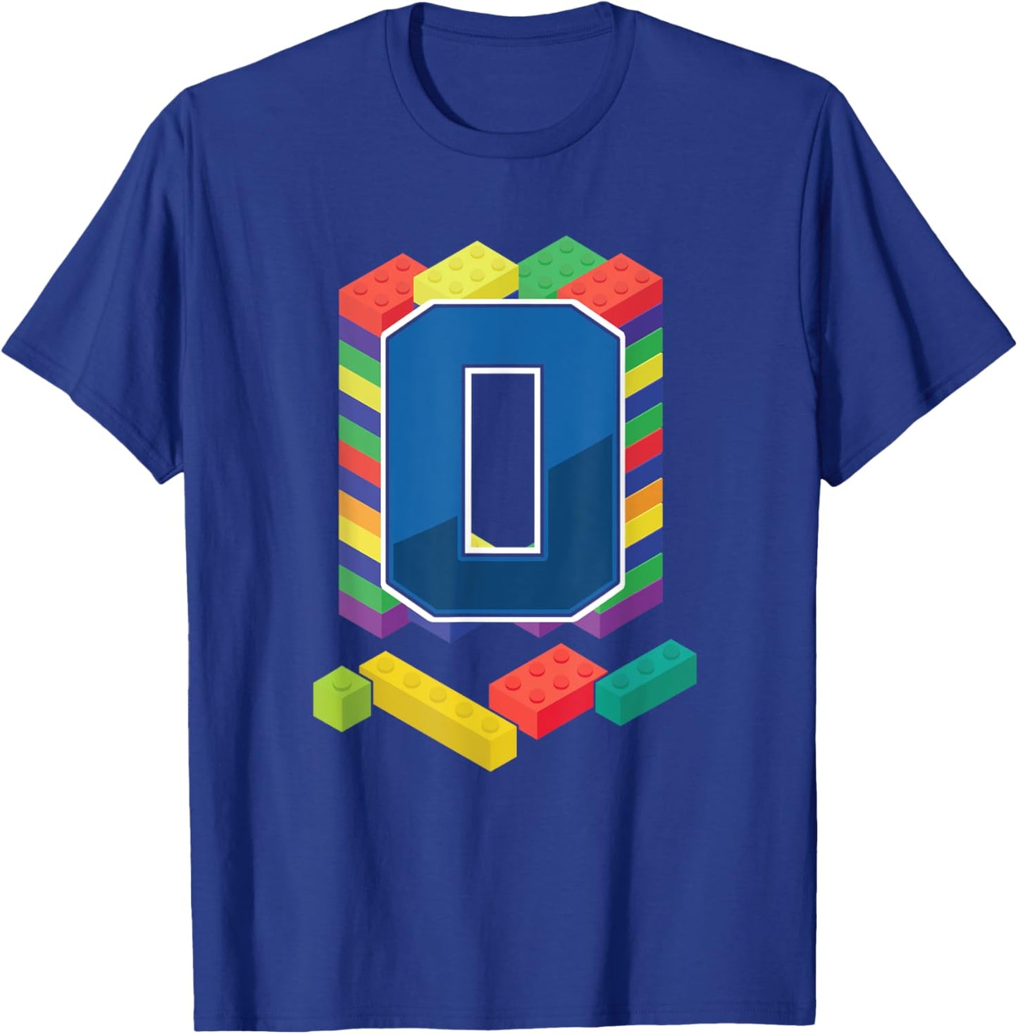 Letter O Master Builder Alphabet Last Name Building Blocks T-Shirt - T-Shirt | Royal