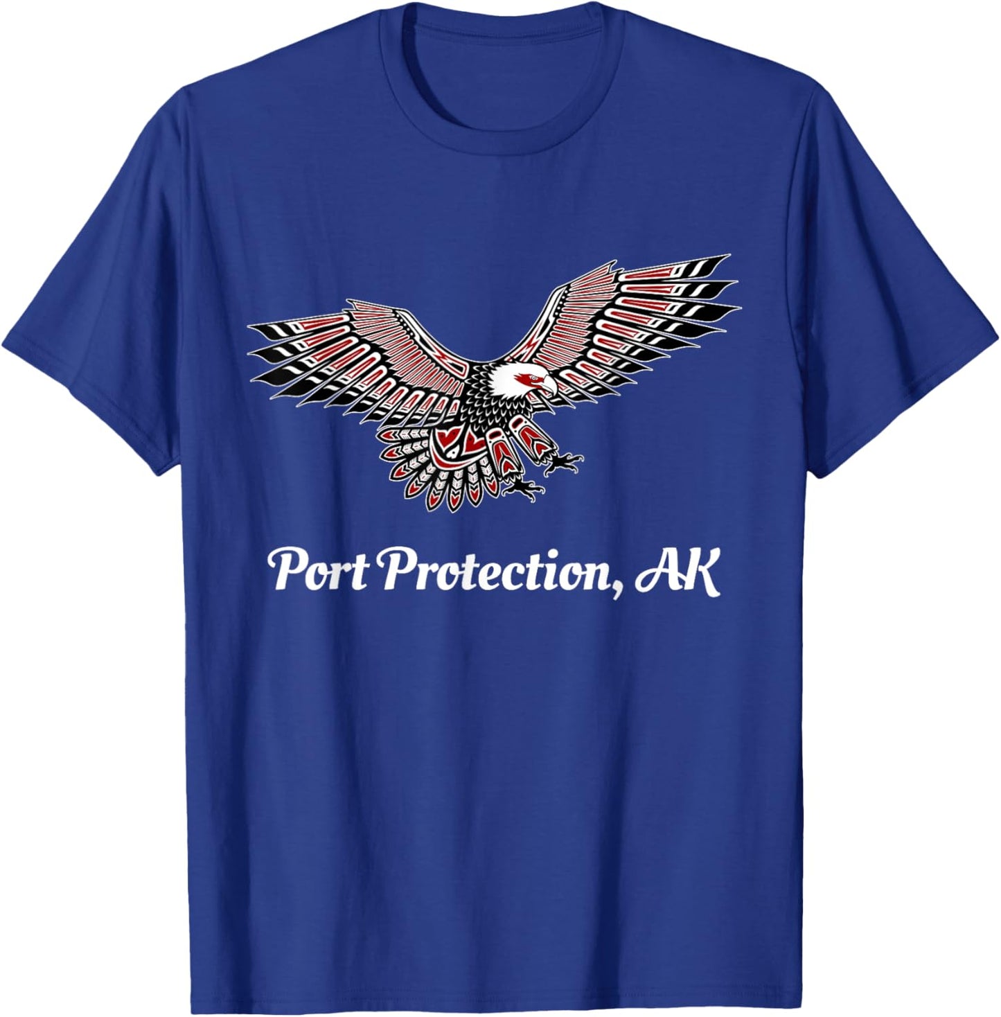 Port Protection, AK Eagle PNW Native American Totem T-Shirt - T-Shirt | Royal