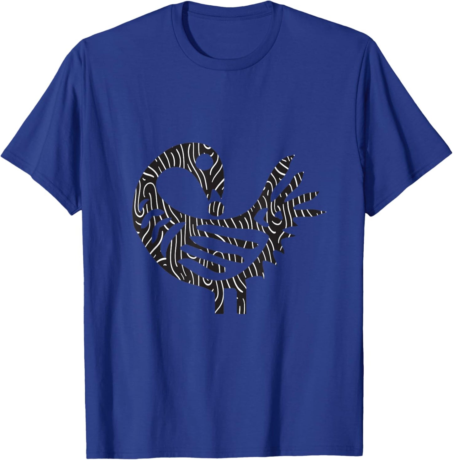 Sankofa Black Pattern Afrocentric Adinkra Symbol T-Shirt - T-Shirt | Royal