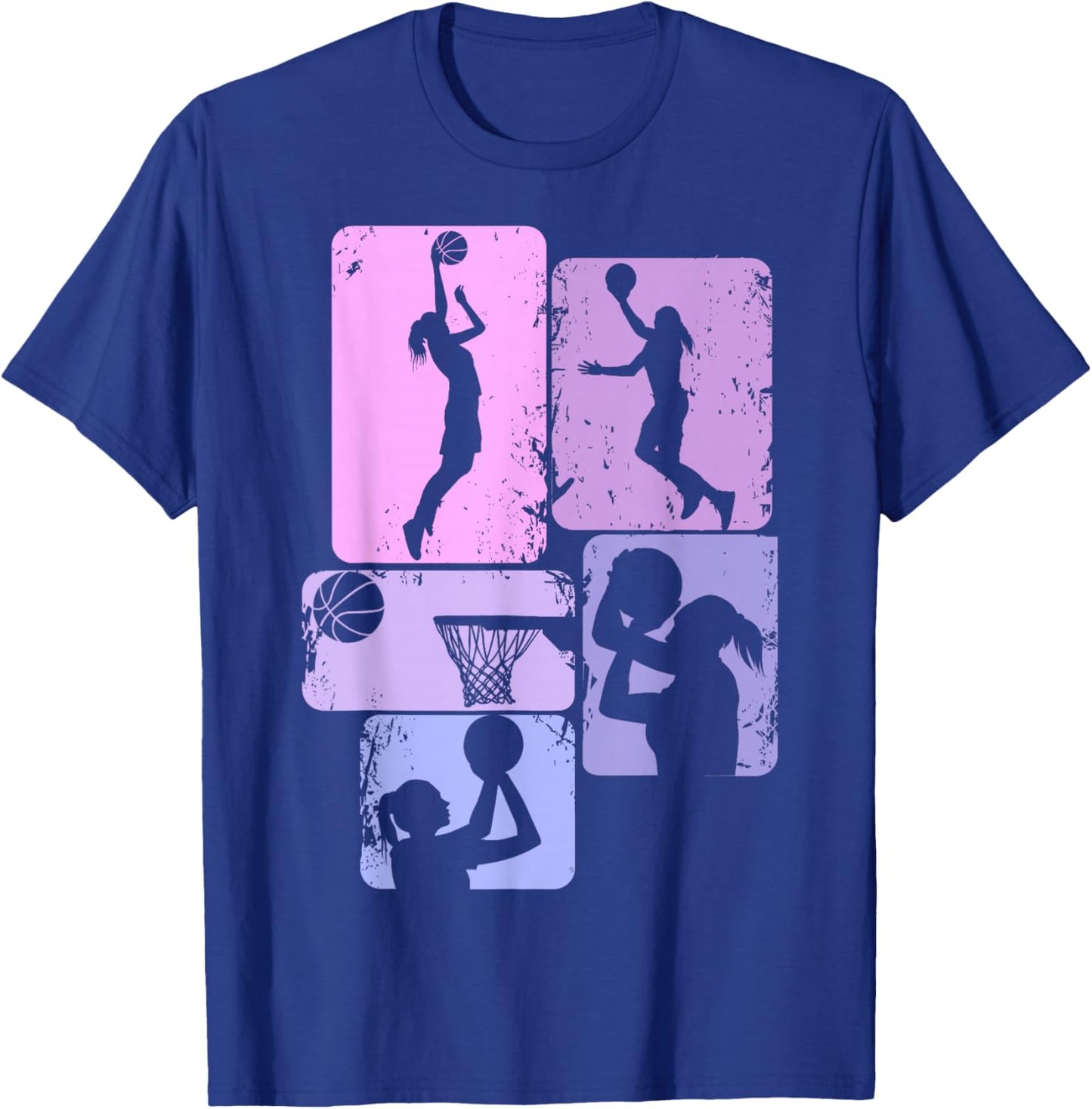 Basketball Girl Women Girls Kids Small T-Shirt - T-Shirt | Royal