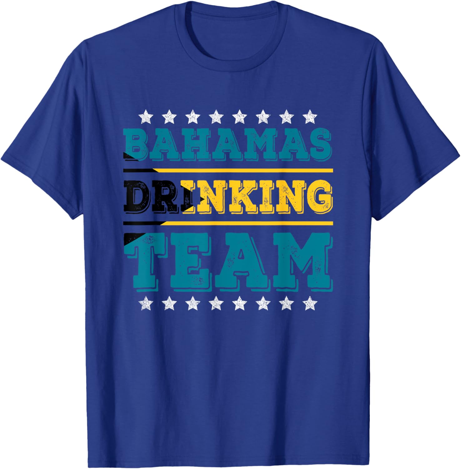 Bahamas Drinking Team Bahamian Flag Funny Drinking T-Shirt - T-Shirt | Royal