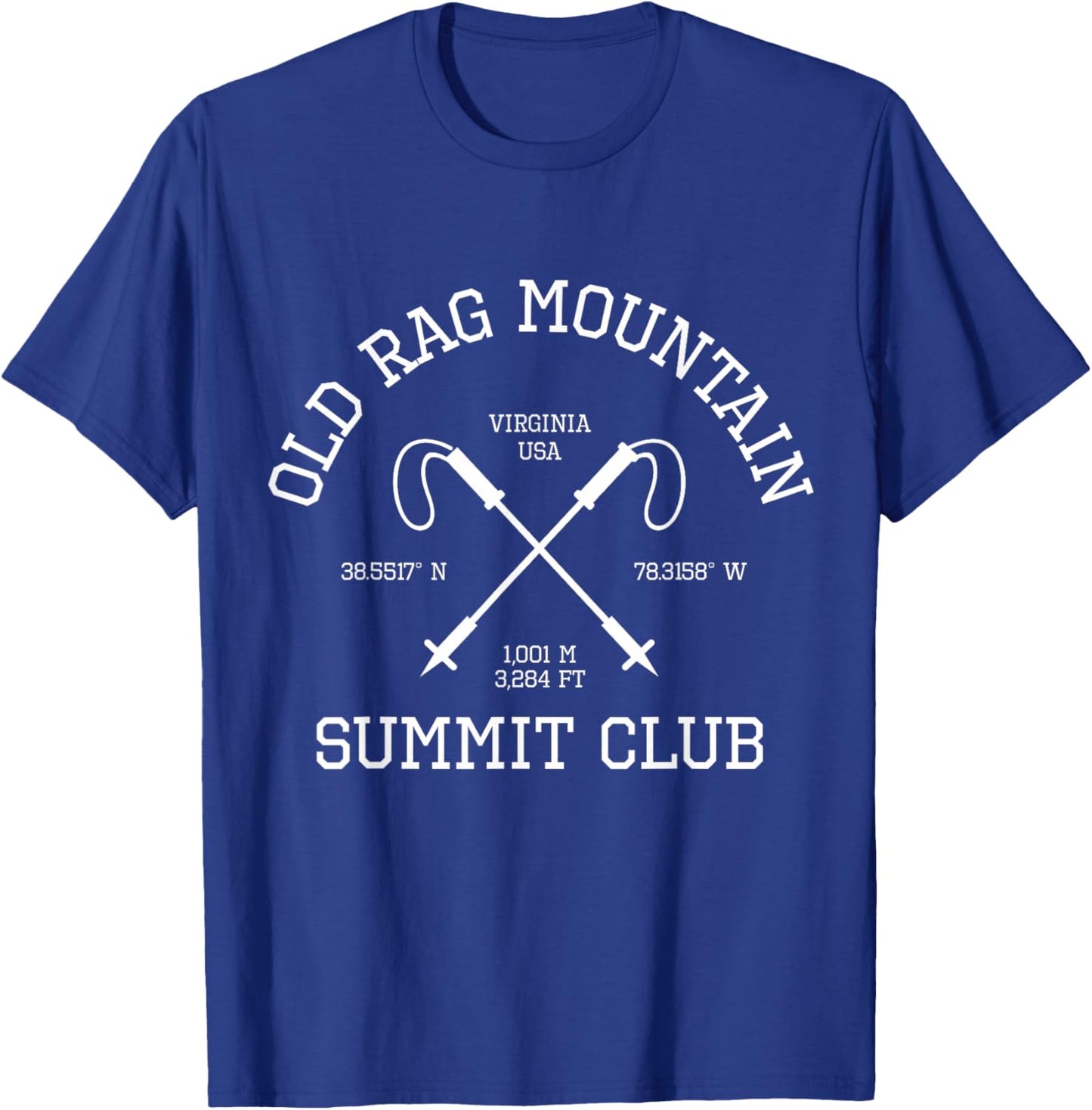 Climbed Old Rag Mountain Summit Club Hike Virginia USA T-Shirt - T-Shirt | Royal