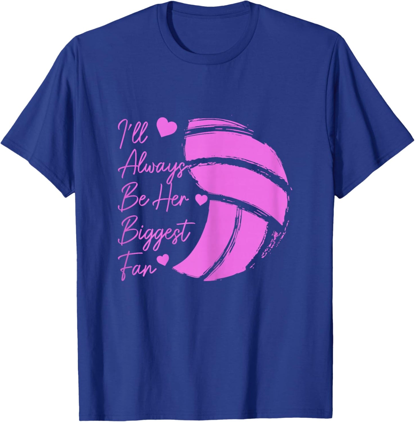 Volleyball Mom Her Biggest Fan Volleyball Daughter T-Shirt - T-Shirt | Royal