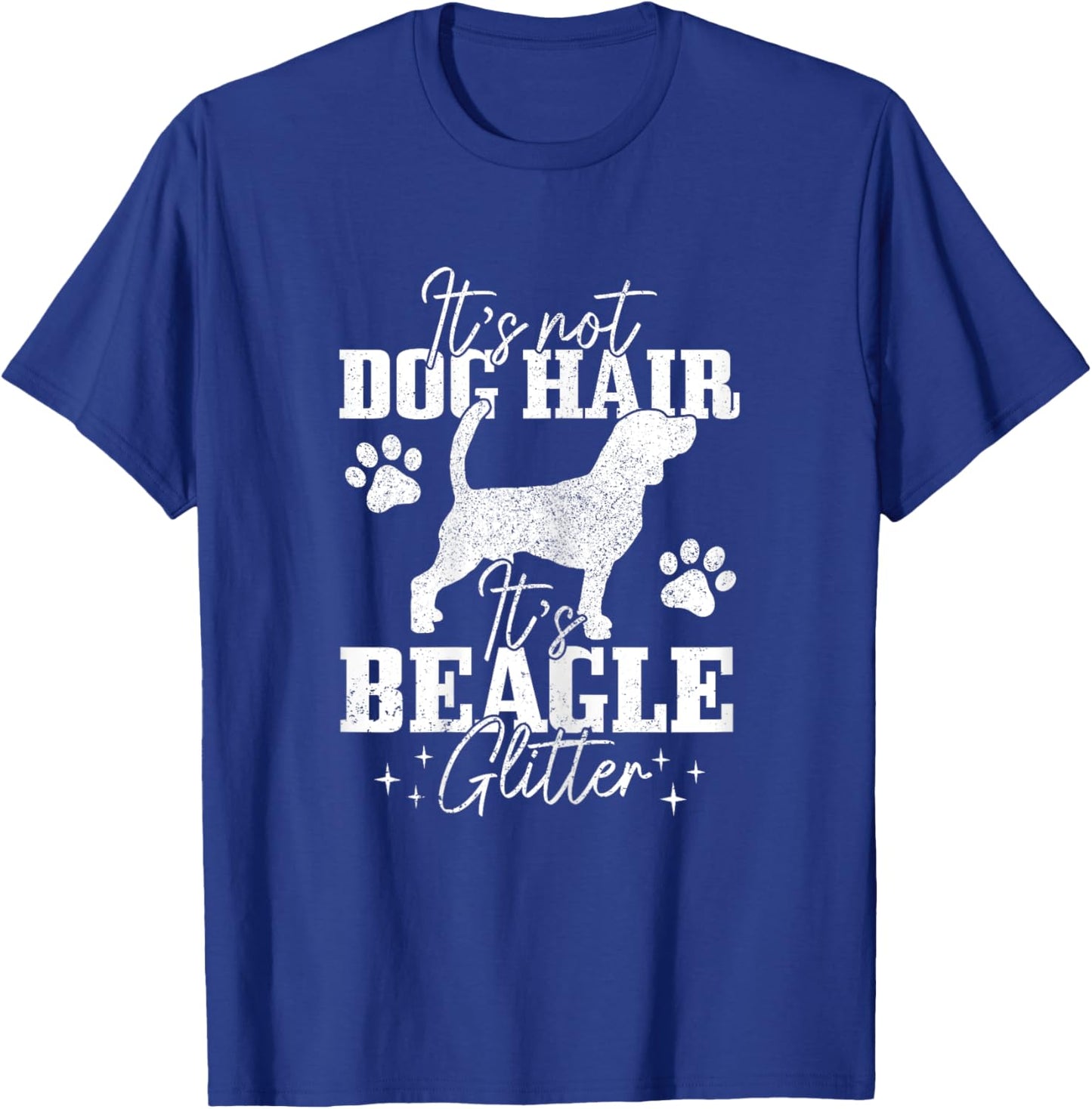 Beagle It's Not Dog Hair It's Beagle Glitter Funny Dog Lover Women Girls Kids T-Shirt - T-Shirt | Royal