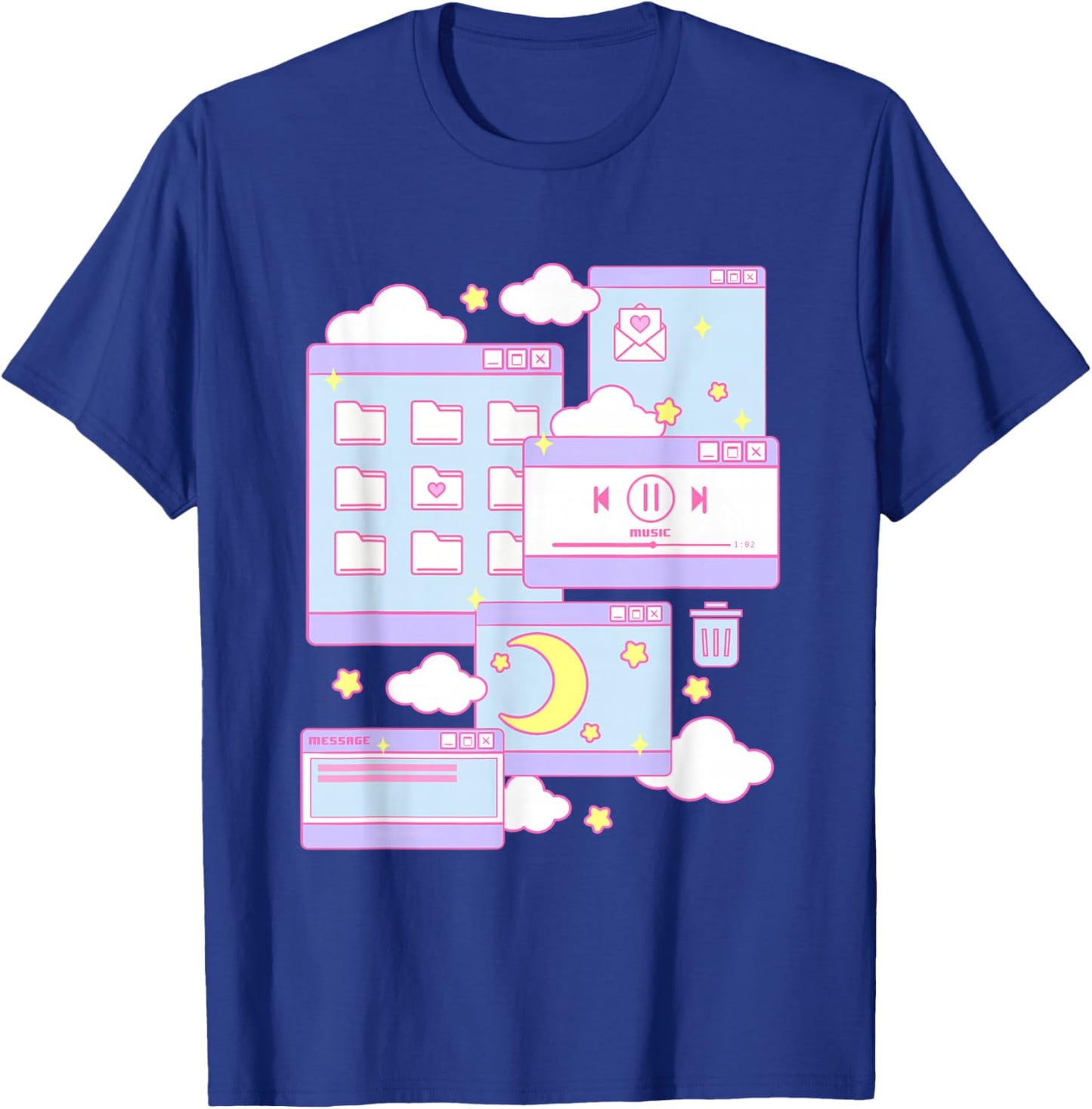 90s Grunge Kawaii E-Girl Browser Pastel T-Shirt - T-Shirt | Royal