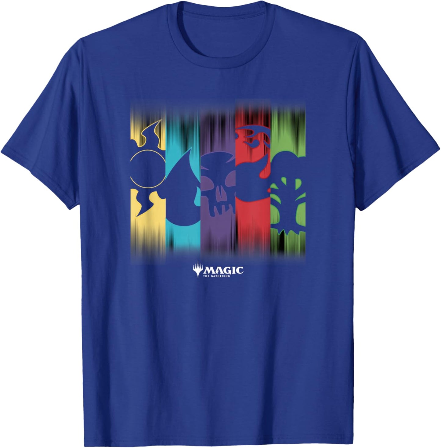 Magic: The Gathering Themed Colors & Symbols Panels T-Shirt - T-Shirt | Royal