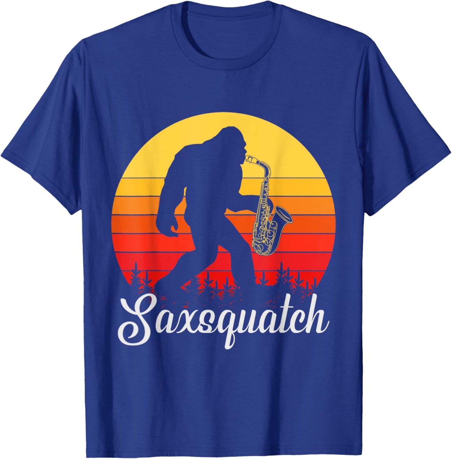 Saxsquatch - Funny Bigfoot / Yeti Play On Words T-Shirt - T-Shirt | Royal