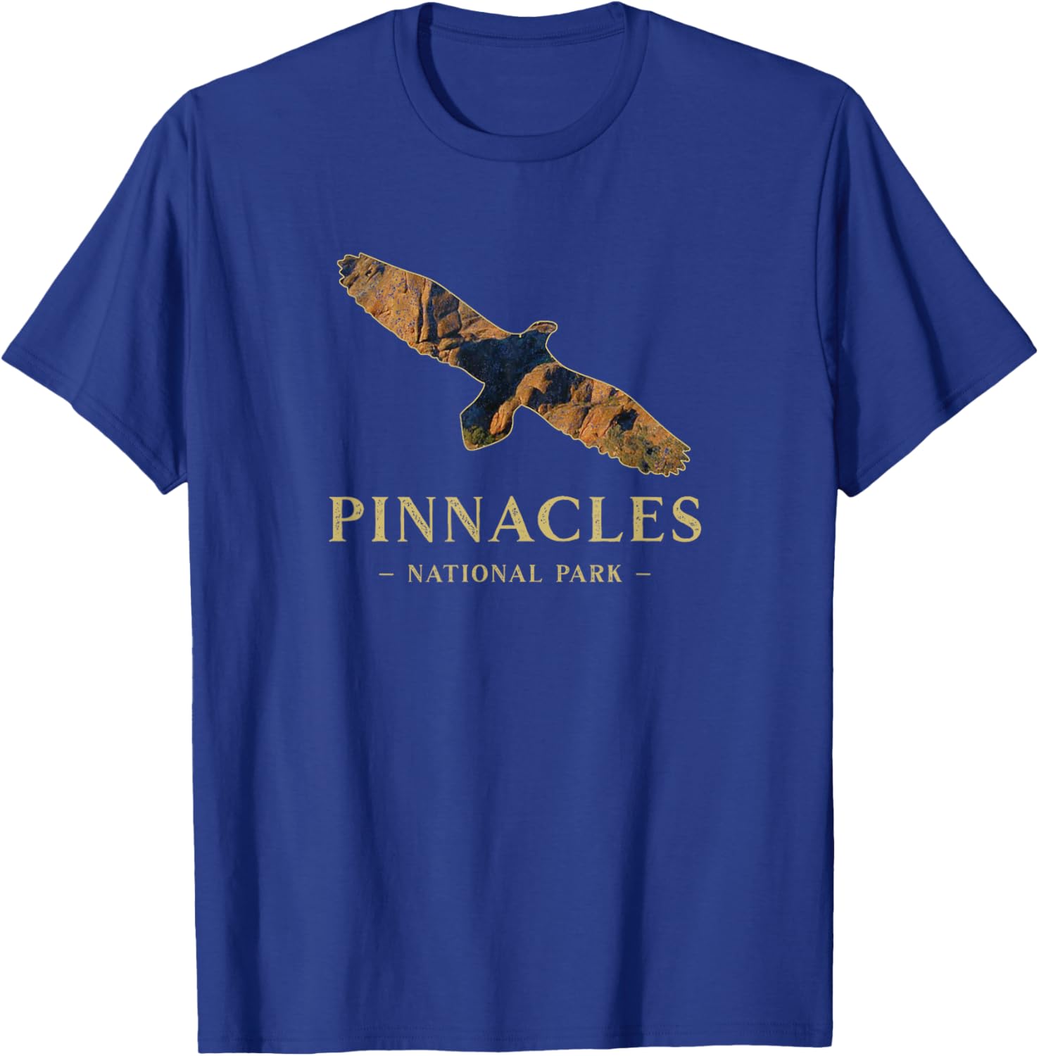 Pinnacles National Park California Condor Silhouette Birds T-Shirt - T-Shirt | Royal