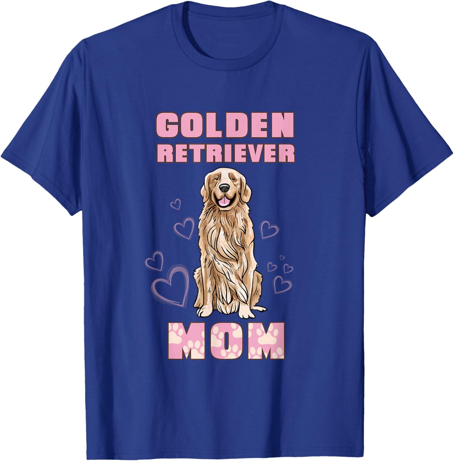Golden Retriever Mom Dog Illustration Golden Retriever Owner T-Shirt - T-Shirt | Royal