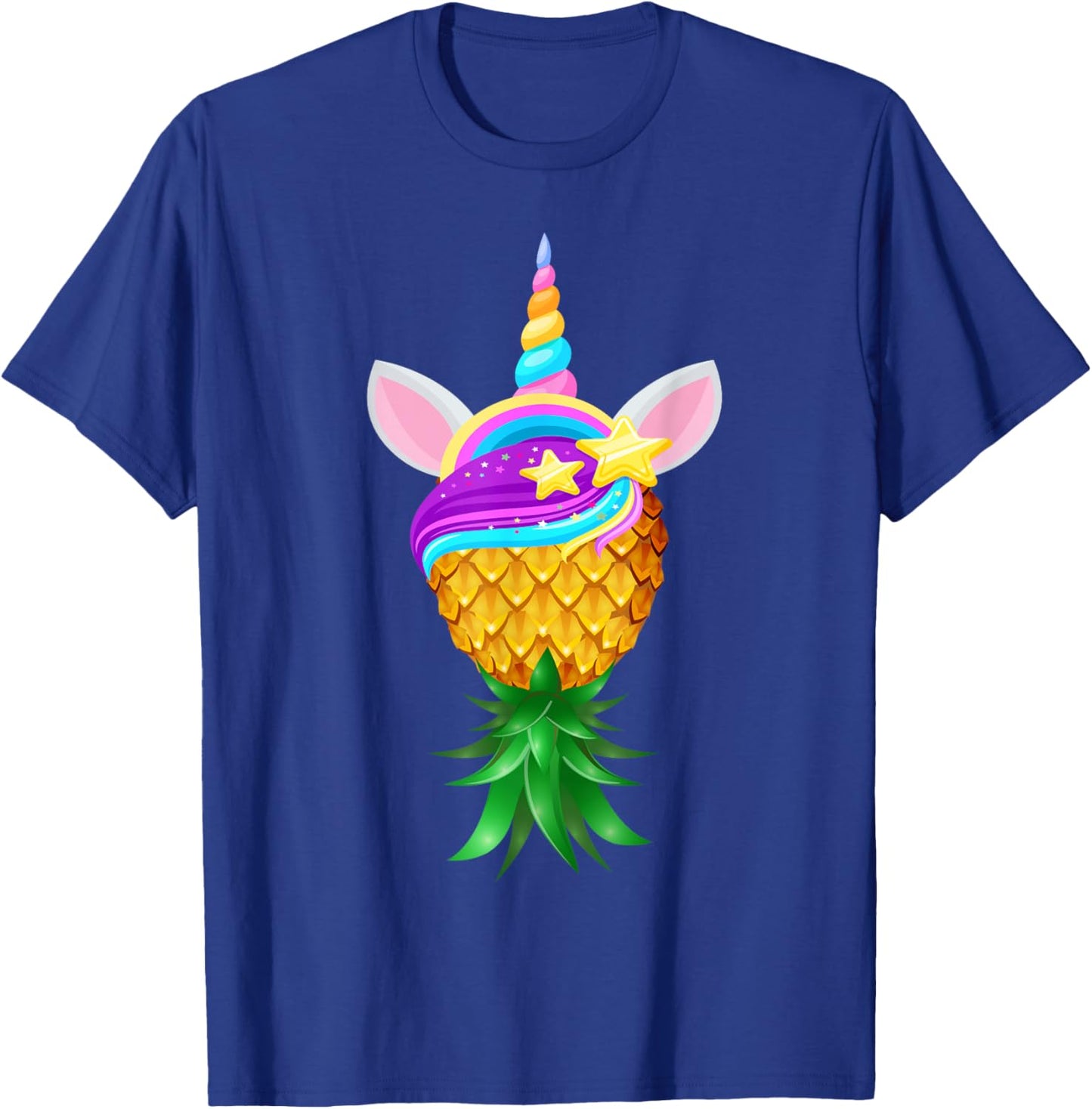 Swinger Upside Down Pineapple Magical Unicorn Head T-Shirt - T-Shirt | Royal