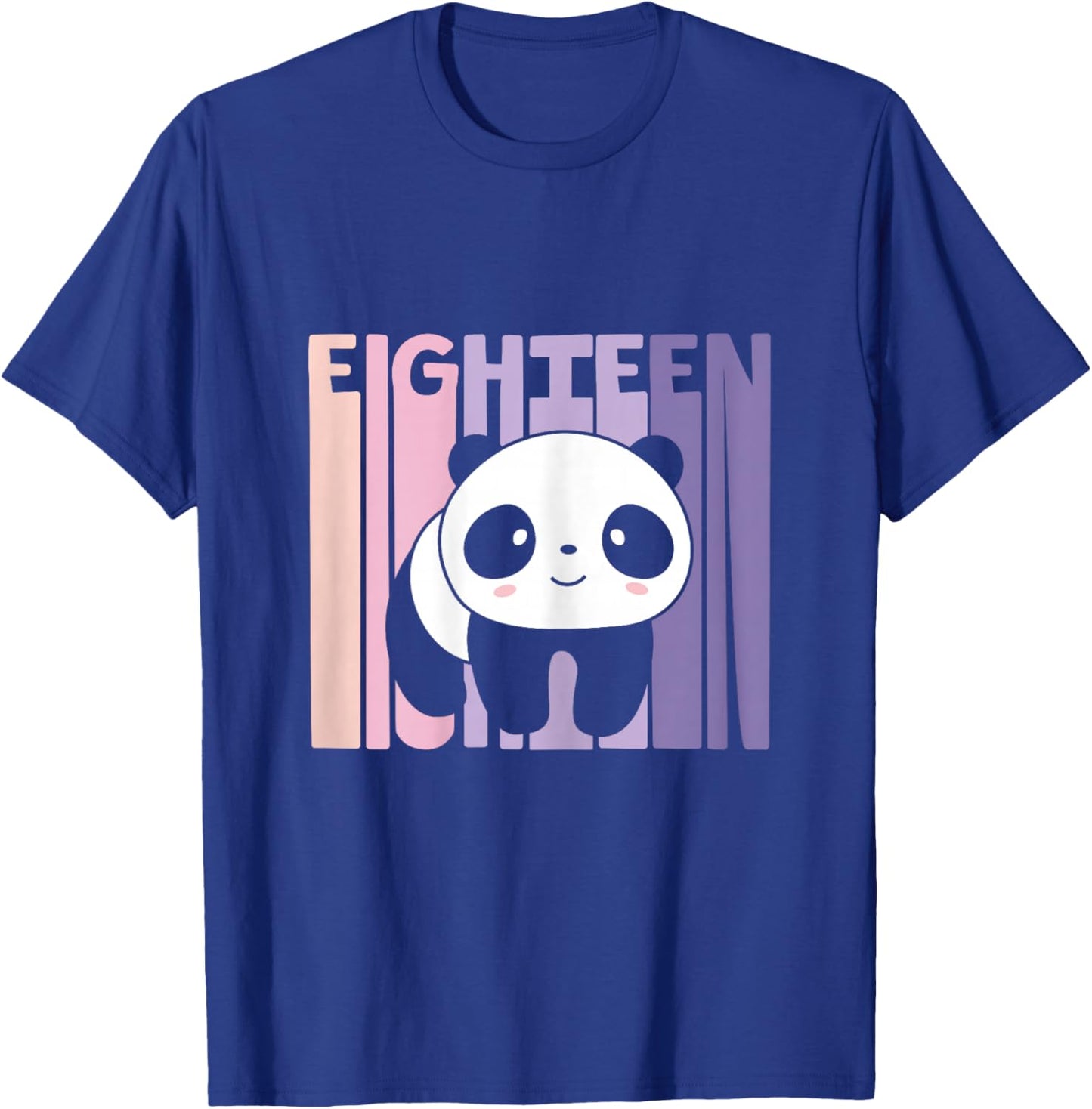 18th Birthday Girl Cute Panda Panda Bear 18 Years Old T-Shirt - T-Shirt | Royal