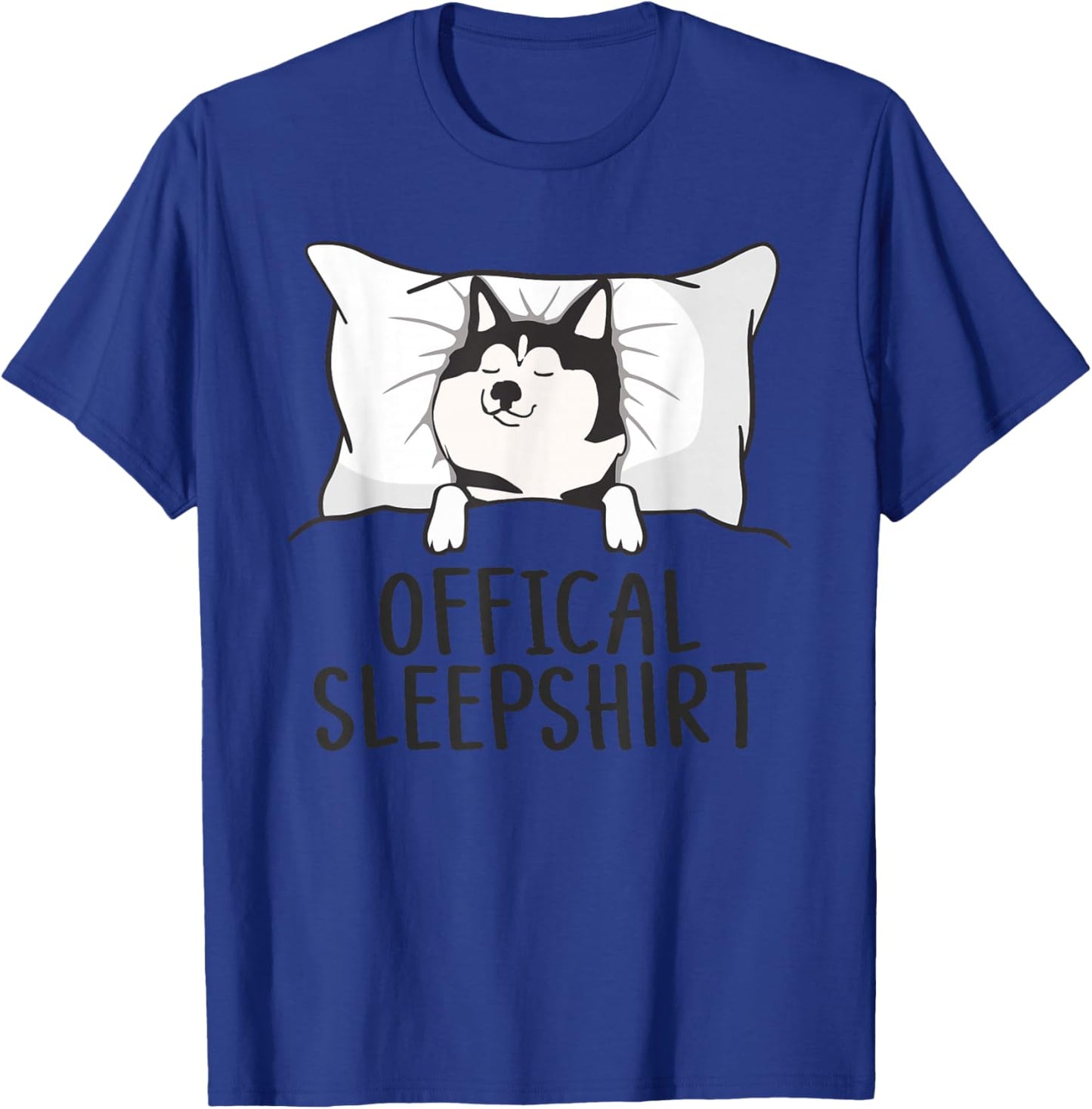 Husky Dog Pajama Funny Husky Official Sleepshirt Mom Dad Kid T-Shirt - T-Shirt | Royal