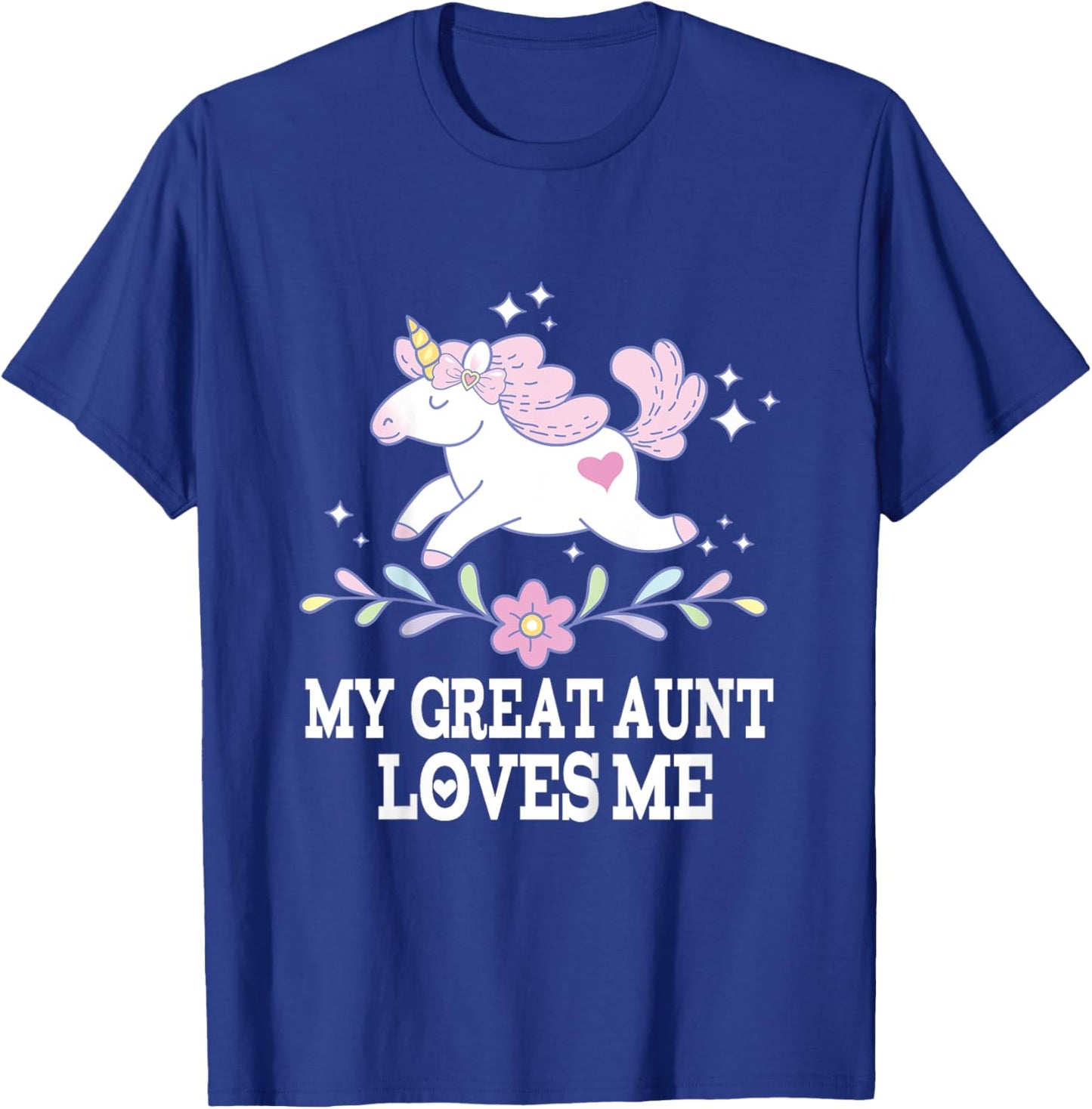 My Great Aunt Loves Me Grand Niece Unicorn T-Shirt - T-Shirt | Royal