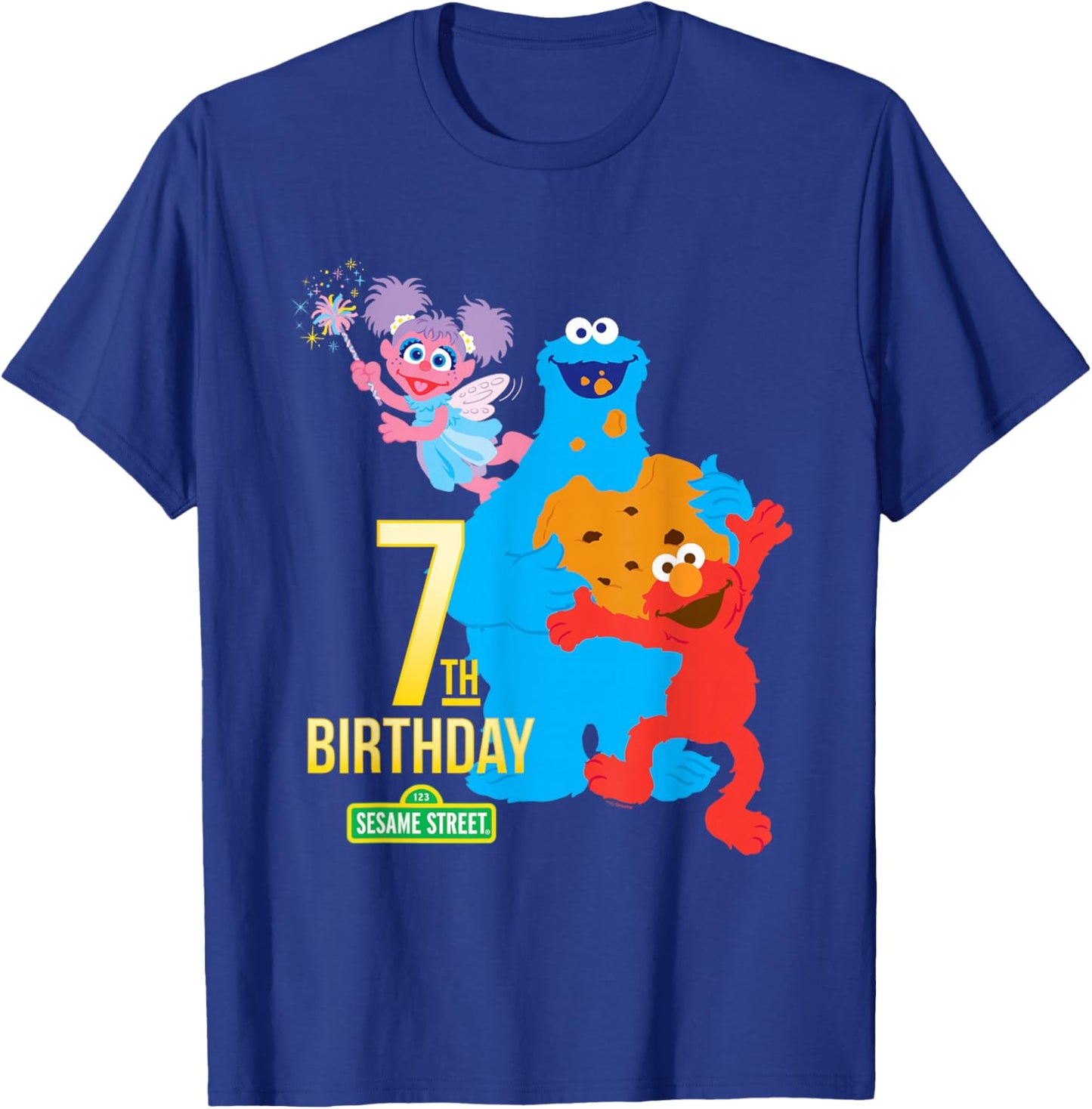 Sesame Street 7th Birthday T-Shirt - T-Shirt | Royal