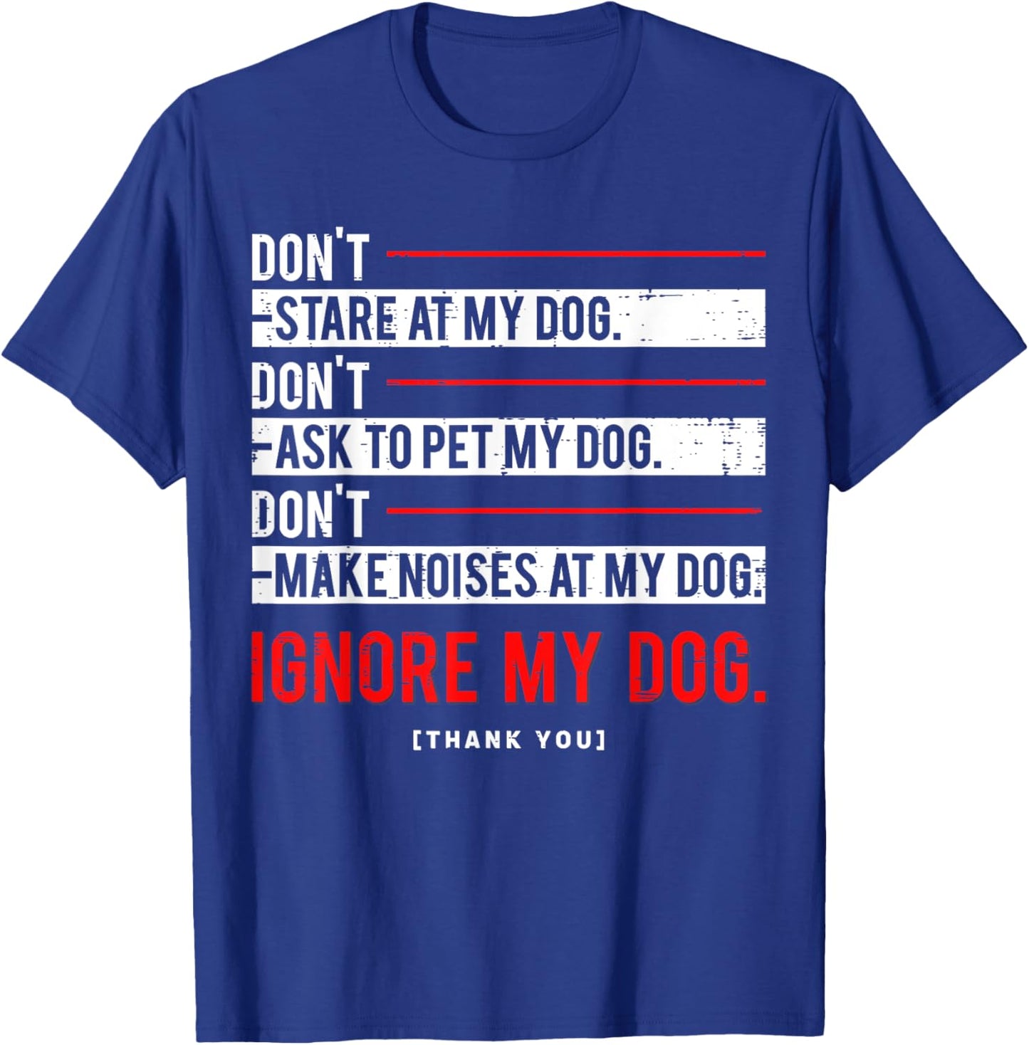 Funny Ignore my Dog Trainer Service Dog Training T-Shirt - T-Shirt | Royal
